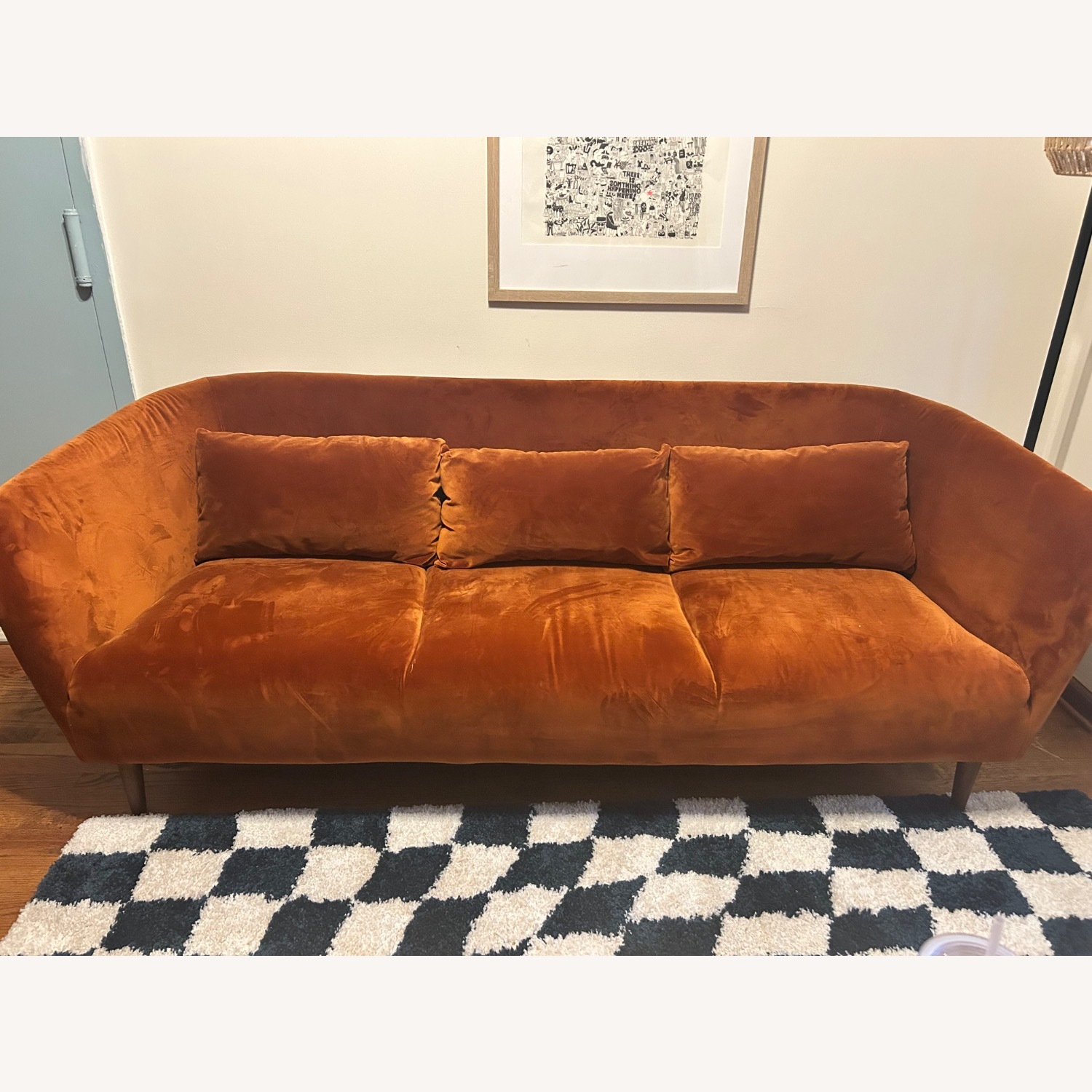 AllModern Velvet Couch - image-1