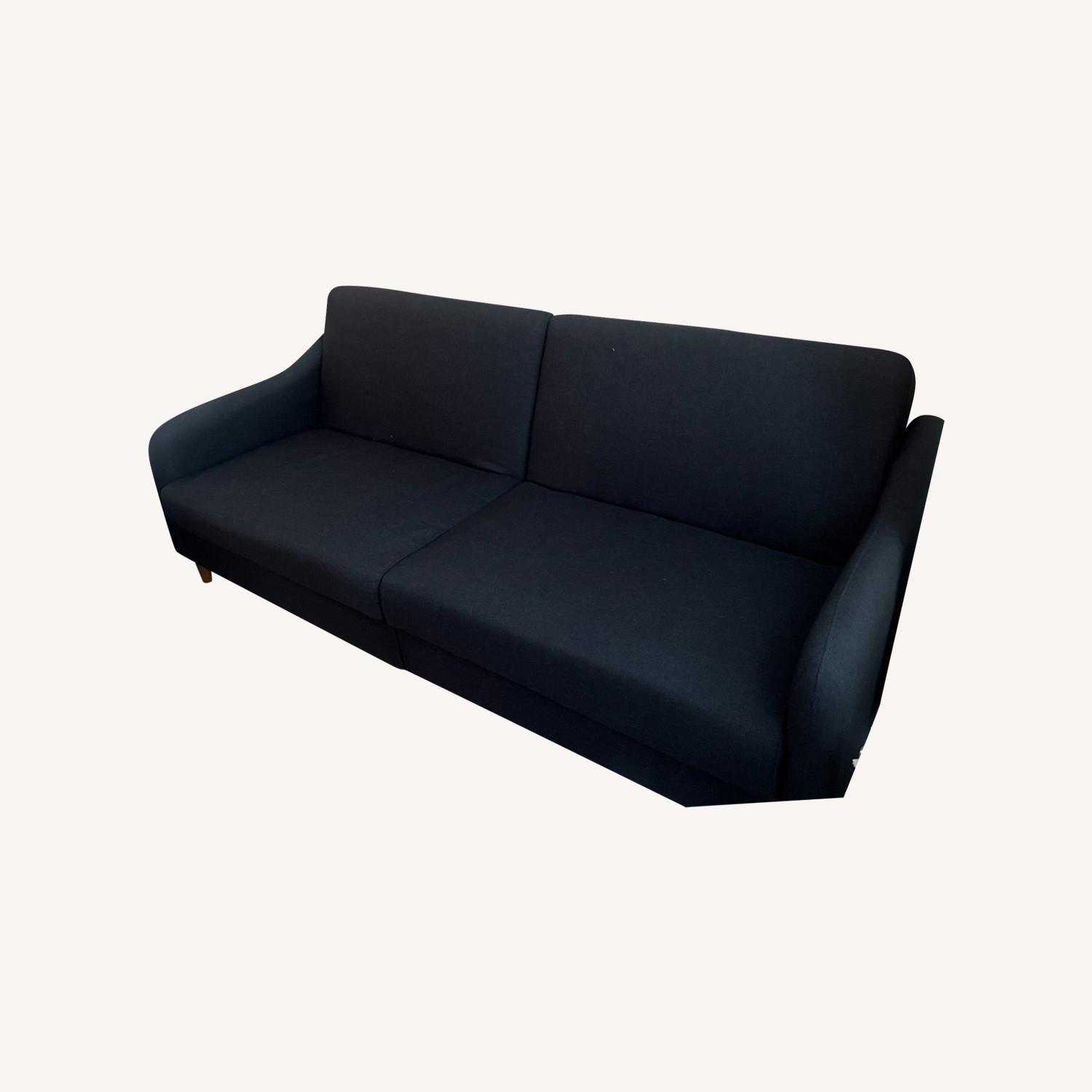 Blue Futon Sofa - image-0