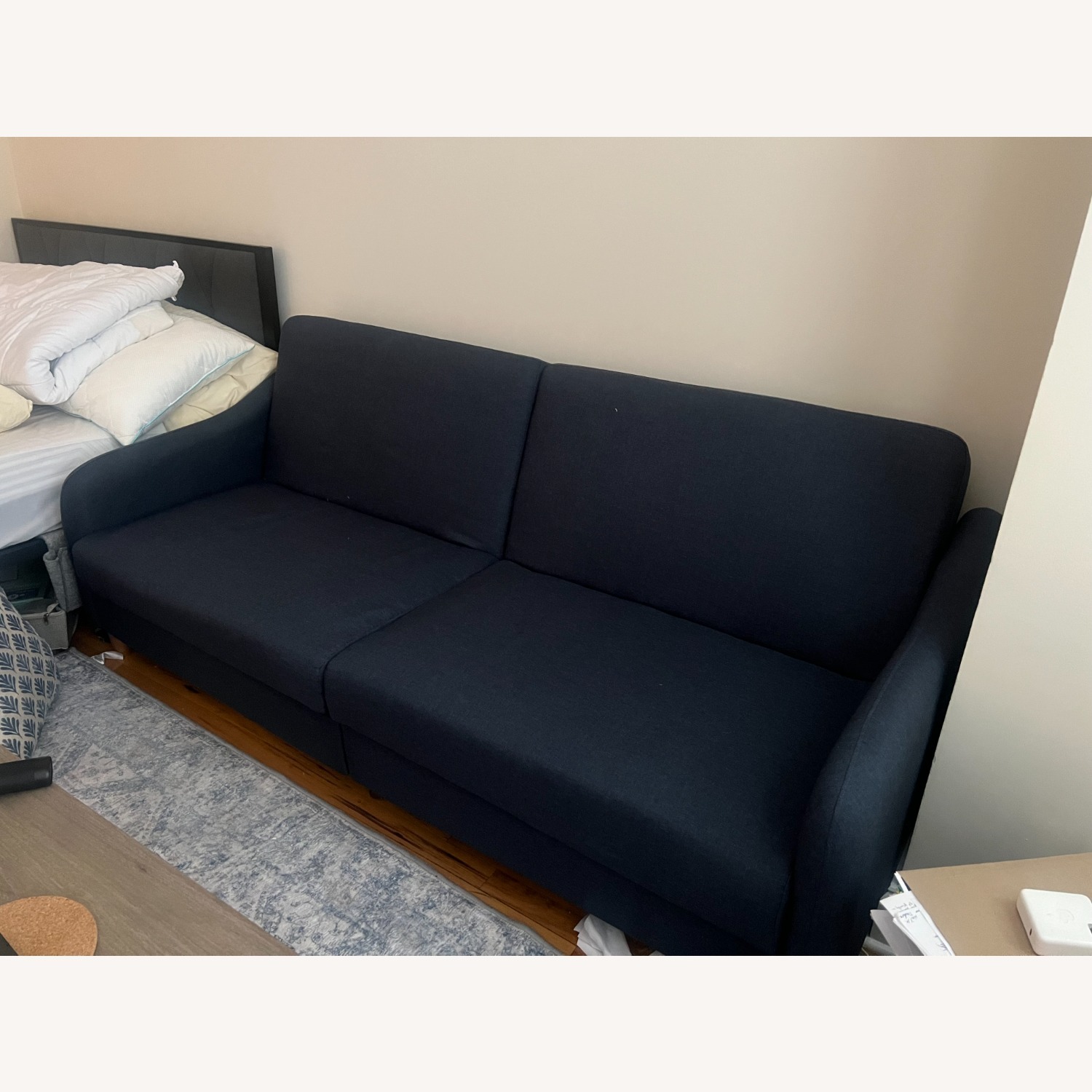 Blue Futon Sofa - image-1