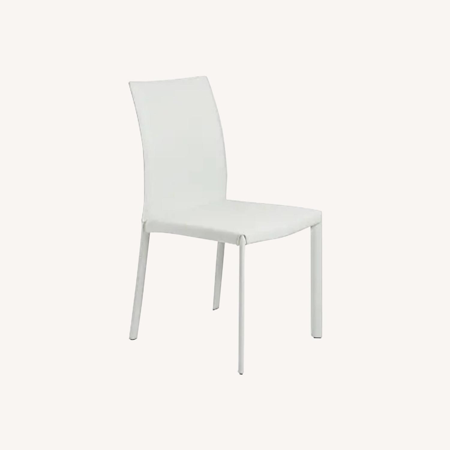 Office Depot Hasina White Dining Room Faux Leather Chairs Set of 4 - image-0