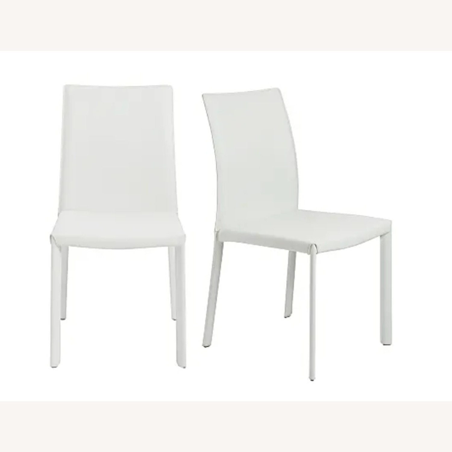 Office Depot Hasina White Dining Room Faux Leather Chairs Set of 4 - image-1