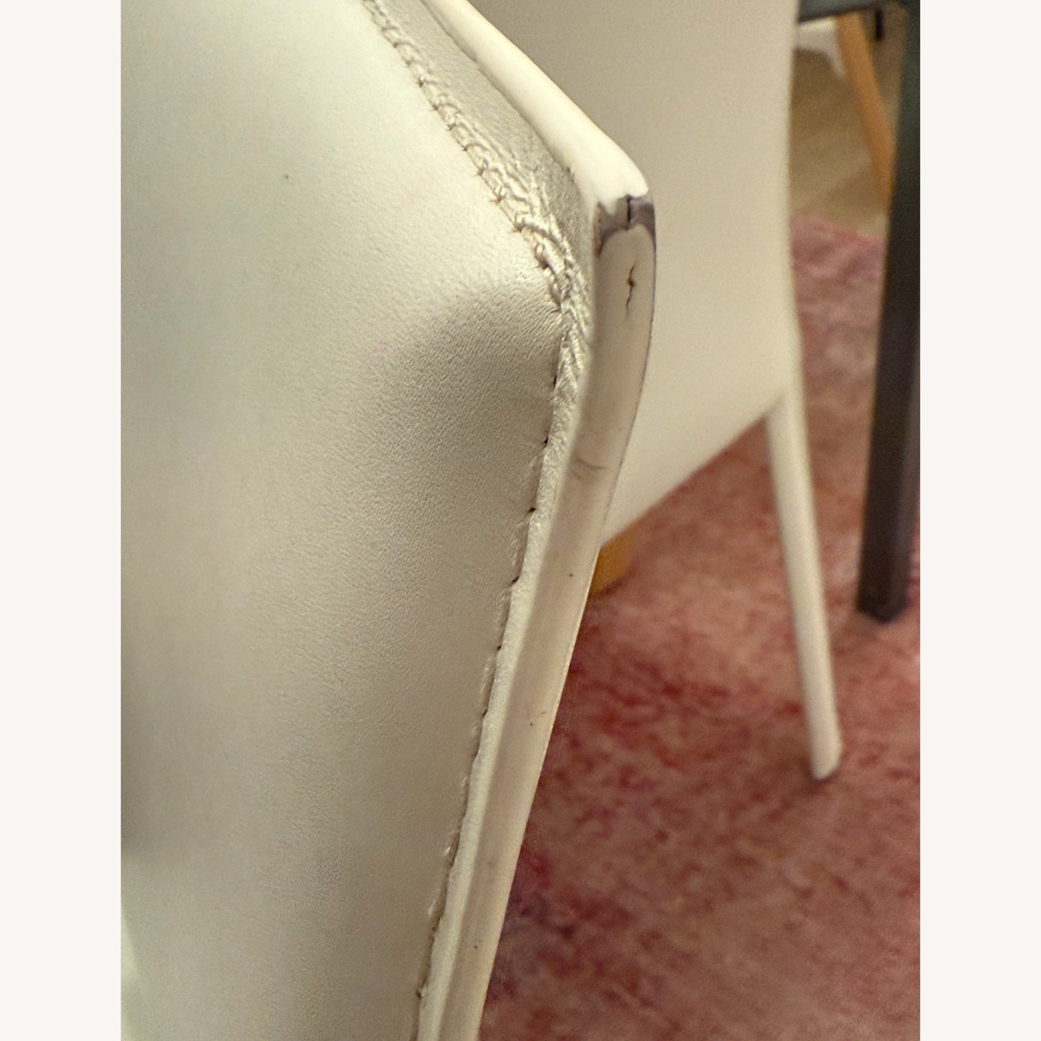 Office Depot Hasina White Dining Room Faux Leather Chairs Set of 4 - image-11