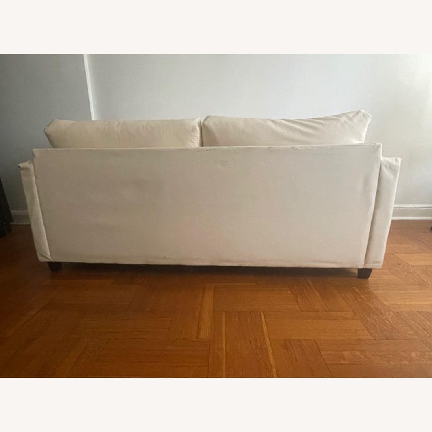 IKEA Square Arm 2-Seat White Sofa (77.5”) - image-3