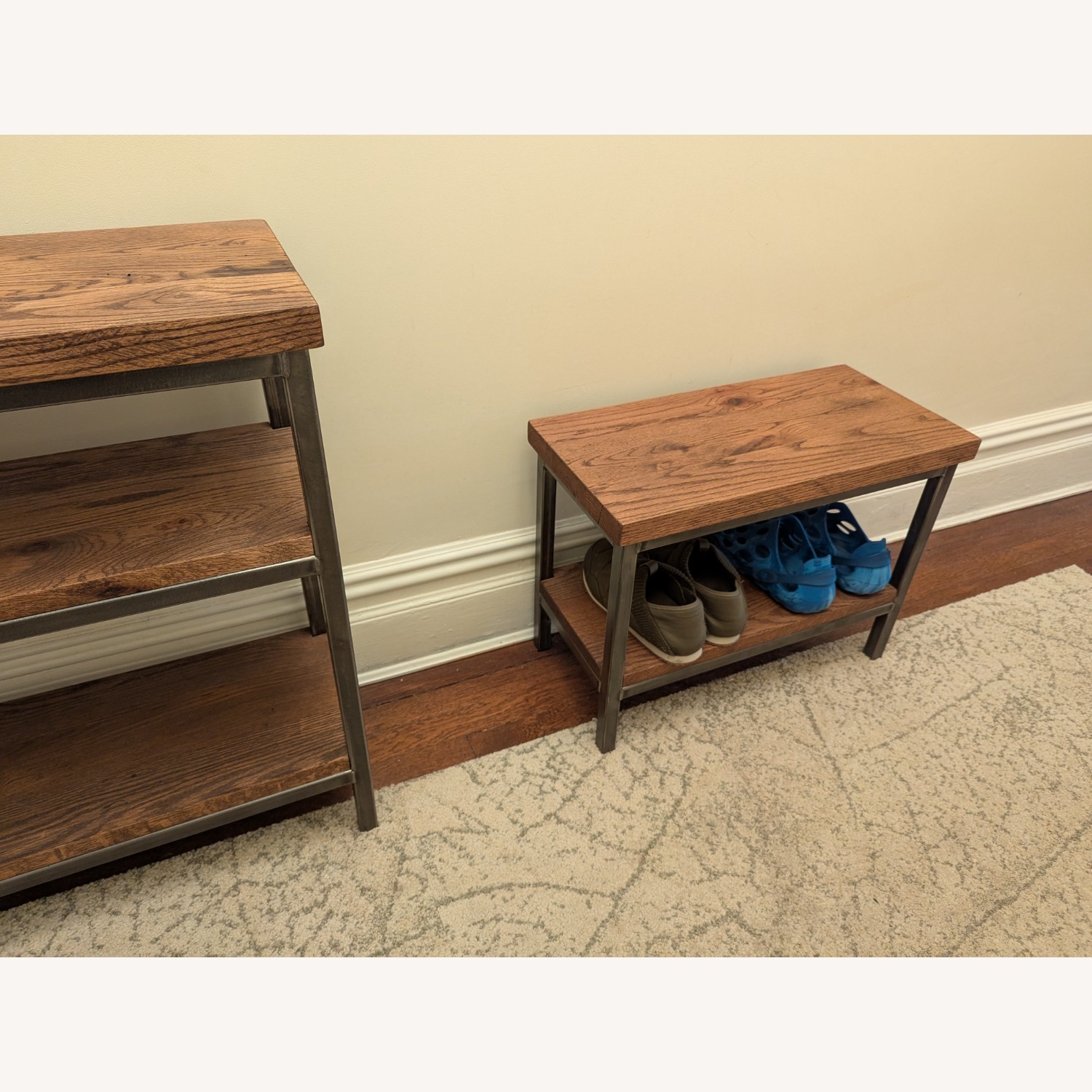 Reclaimed Wood Console Table w Matching Bench - image-2