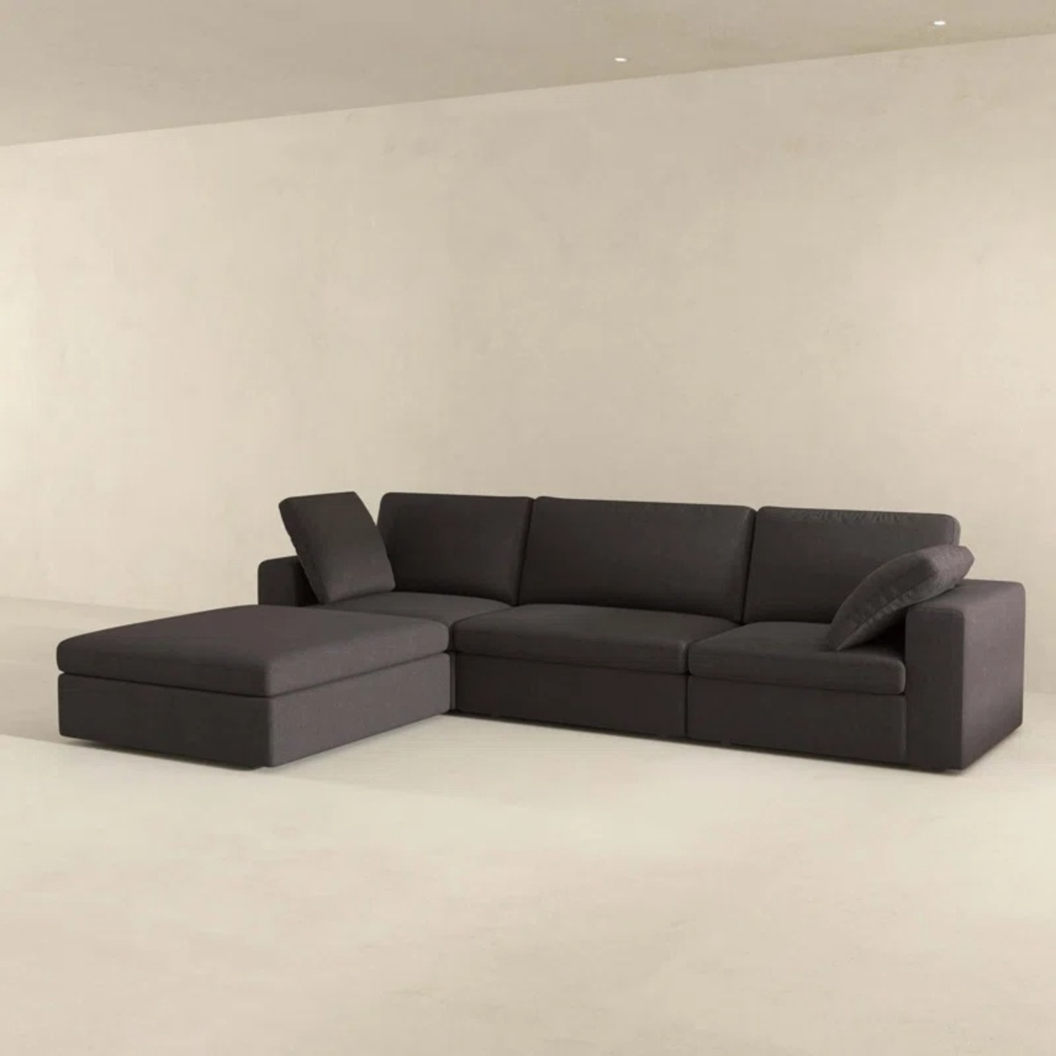 Wayfair Orren Ellis Cloud Sectional Couch in Gray Wool Blend Modular - image-10