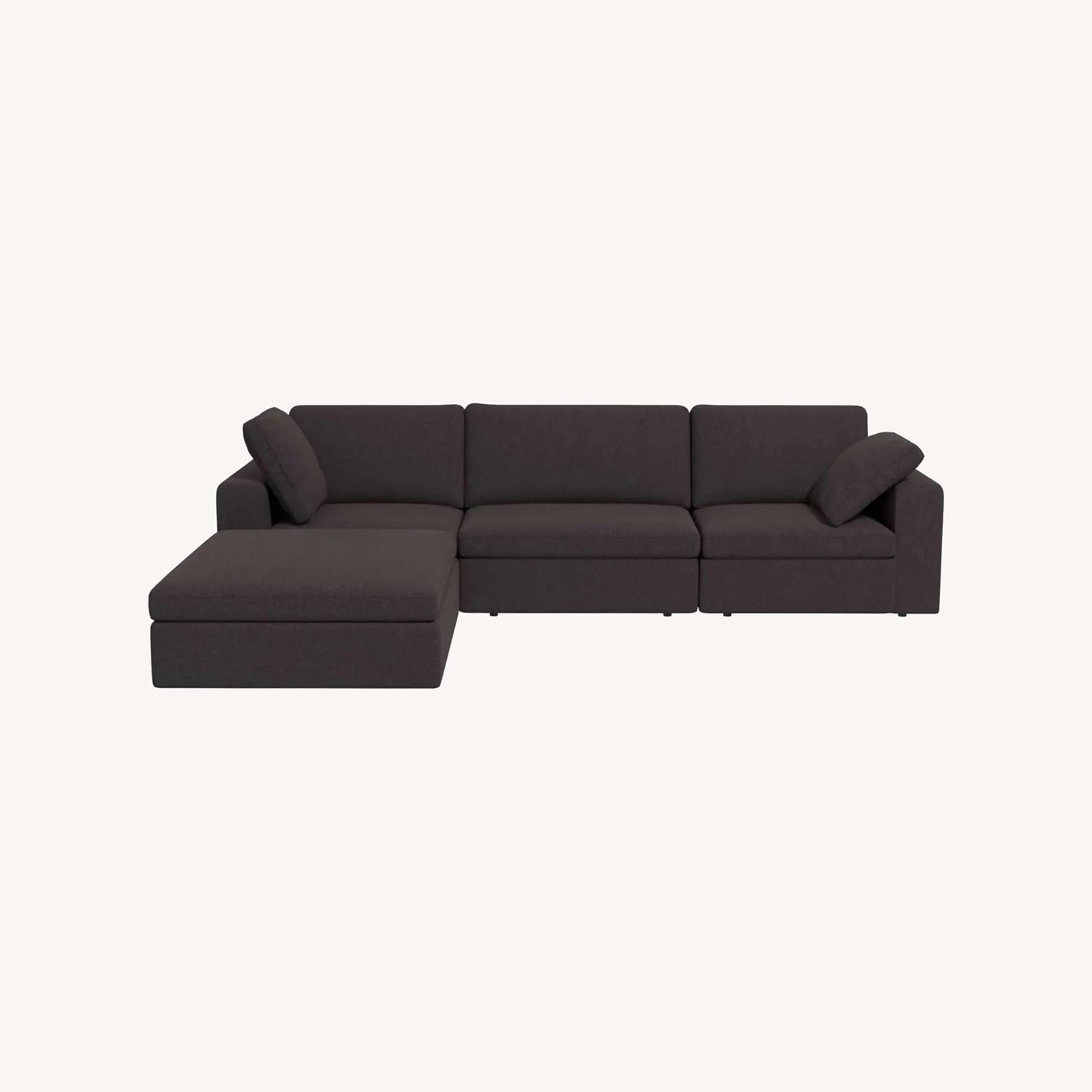 Wayfair Orren Ellis Cloud Sectional Couch in Gray Wool Blend Modular - image-0