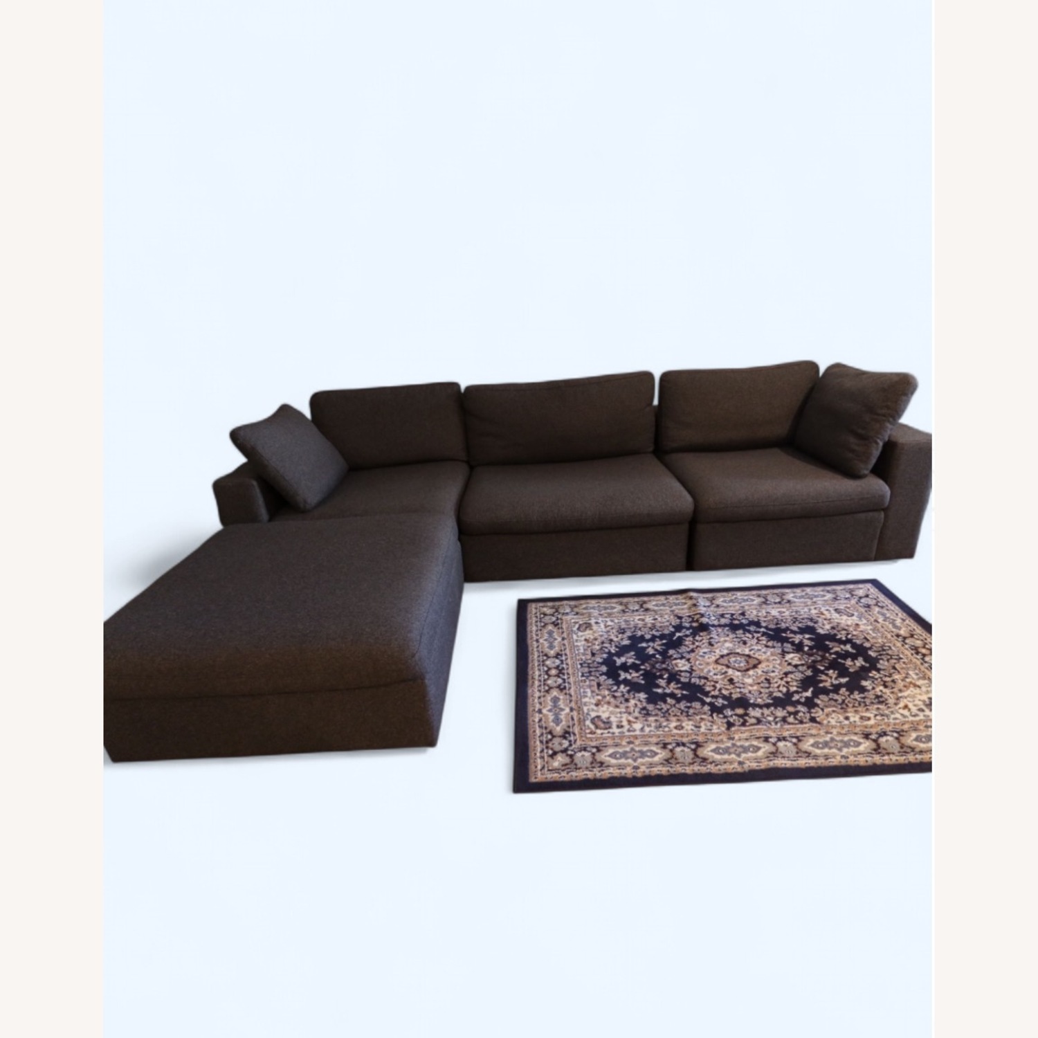 Wayfair Orren Ellis Cloud Sectional Couch in Gray Wool Blend Modular - image-1