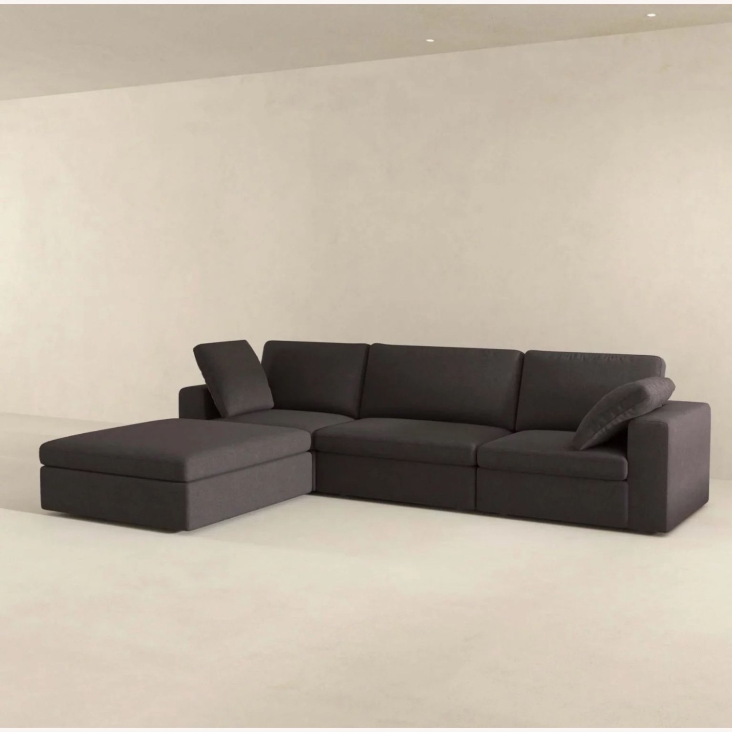 Wayfair Orren Ellis Cloud Sectional Couch in Gray Wool Blend Modular - image-9