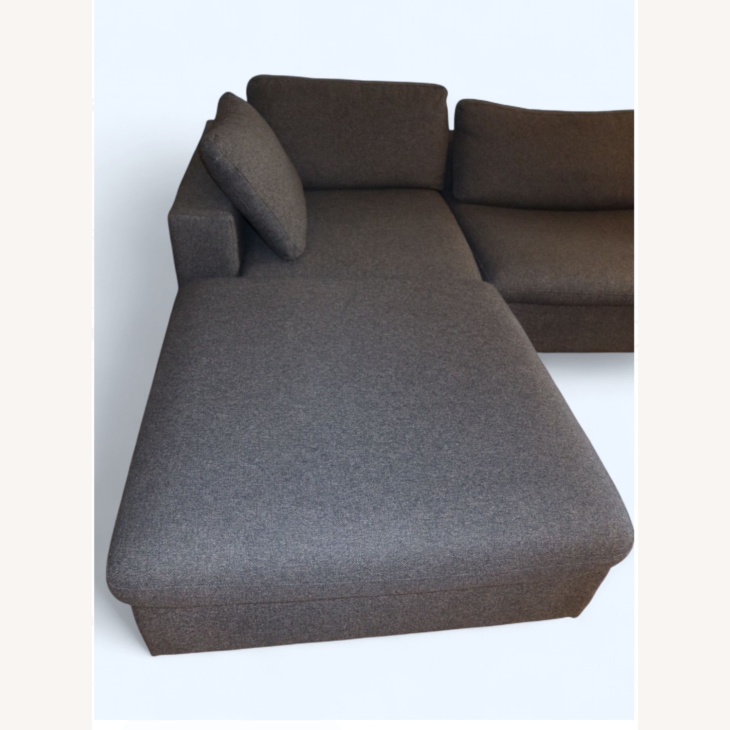 Wayfair Orren Ellis Cloud Sectional Couch in Gray Wool Blend Modular - image-2