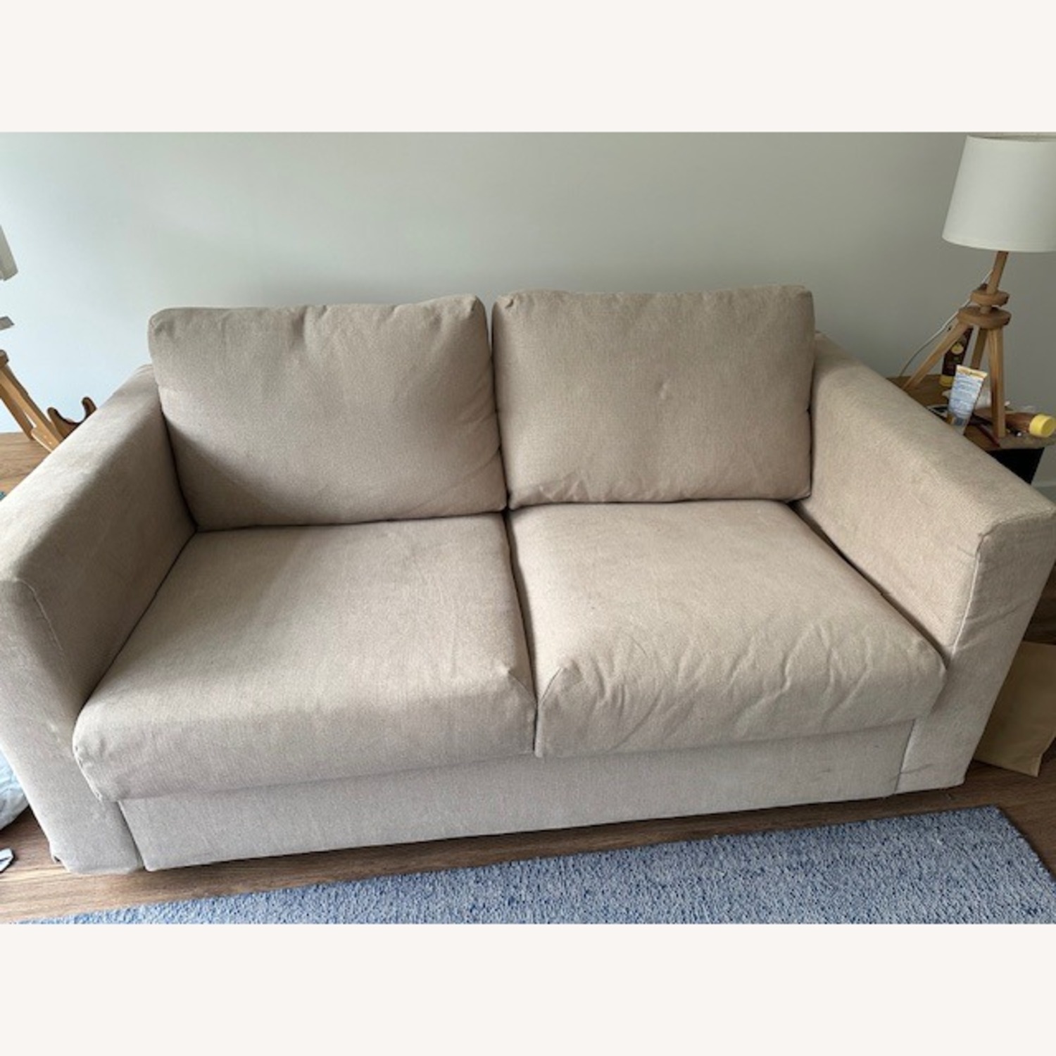 IKEA SKONABACK Light Brown 2 Seat Couch - image-1