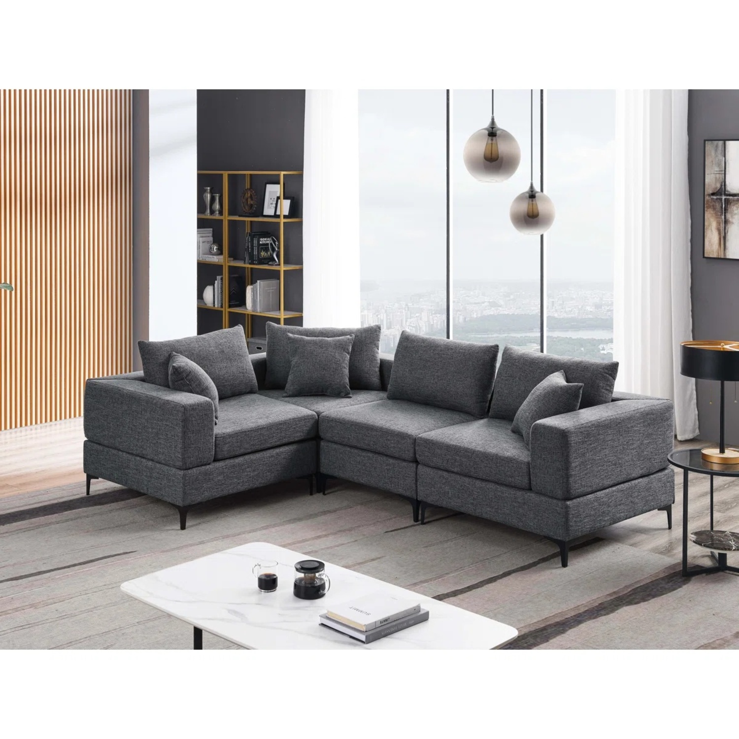 Wayfair Avaleigh Grey Sofa - image-0