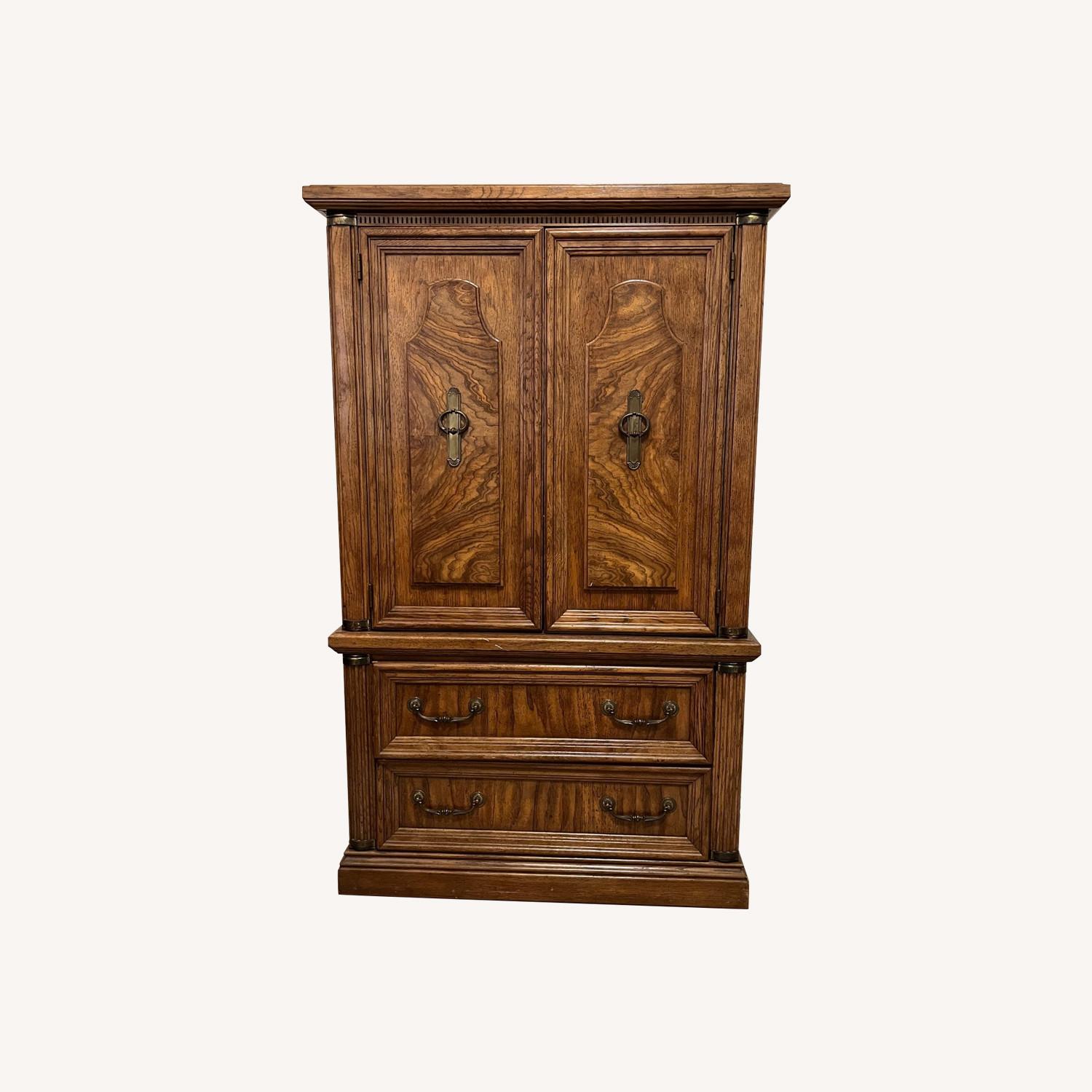 Vintage Wood Armoire - image-0