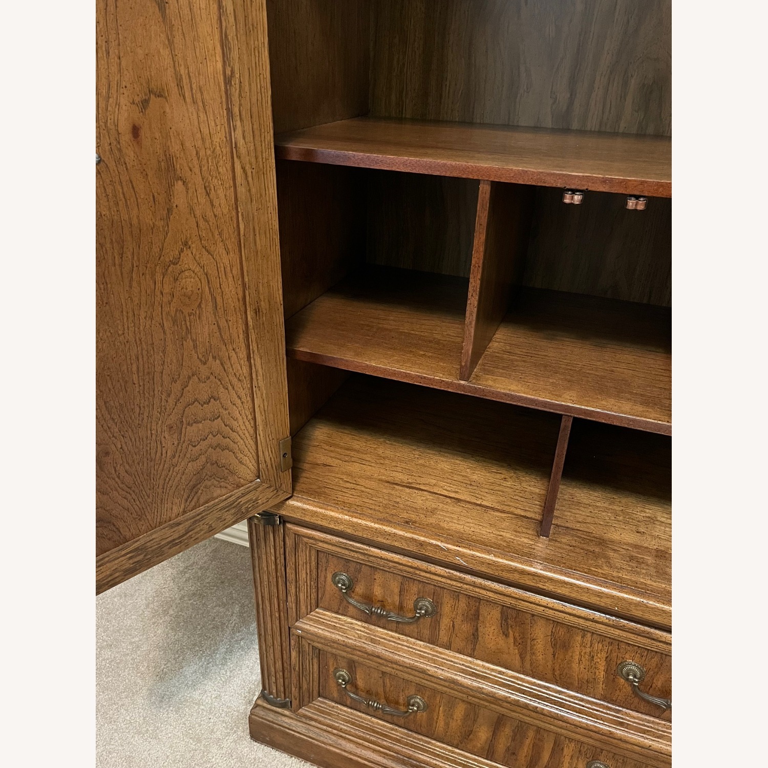 Vintage Wood Armoire - image-4