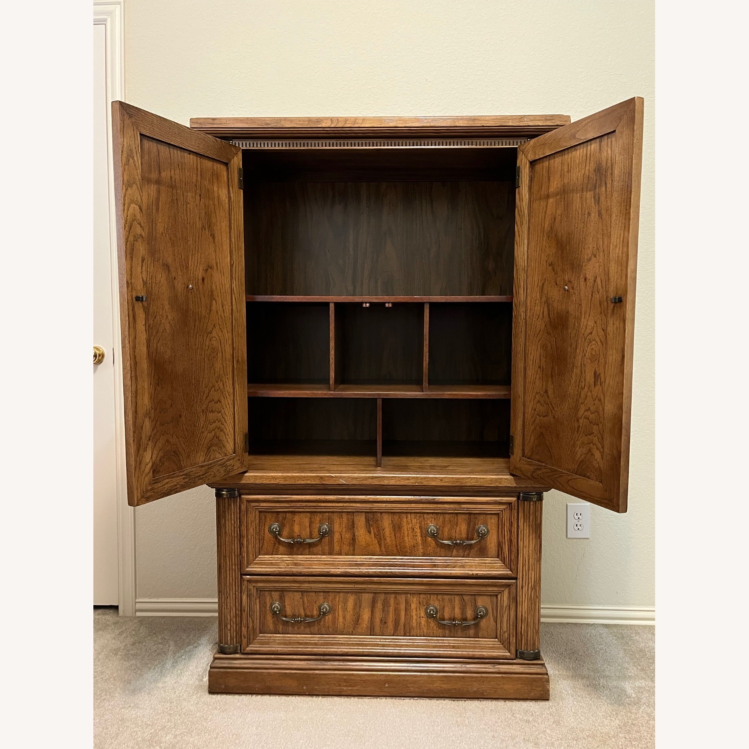 Vintage Wood Armoire - image-5