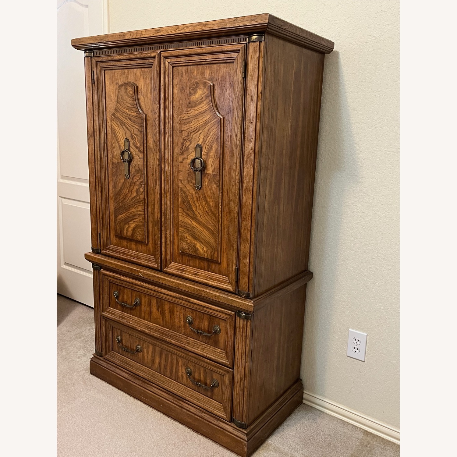 Vintage Wood Armoire - image-6