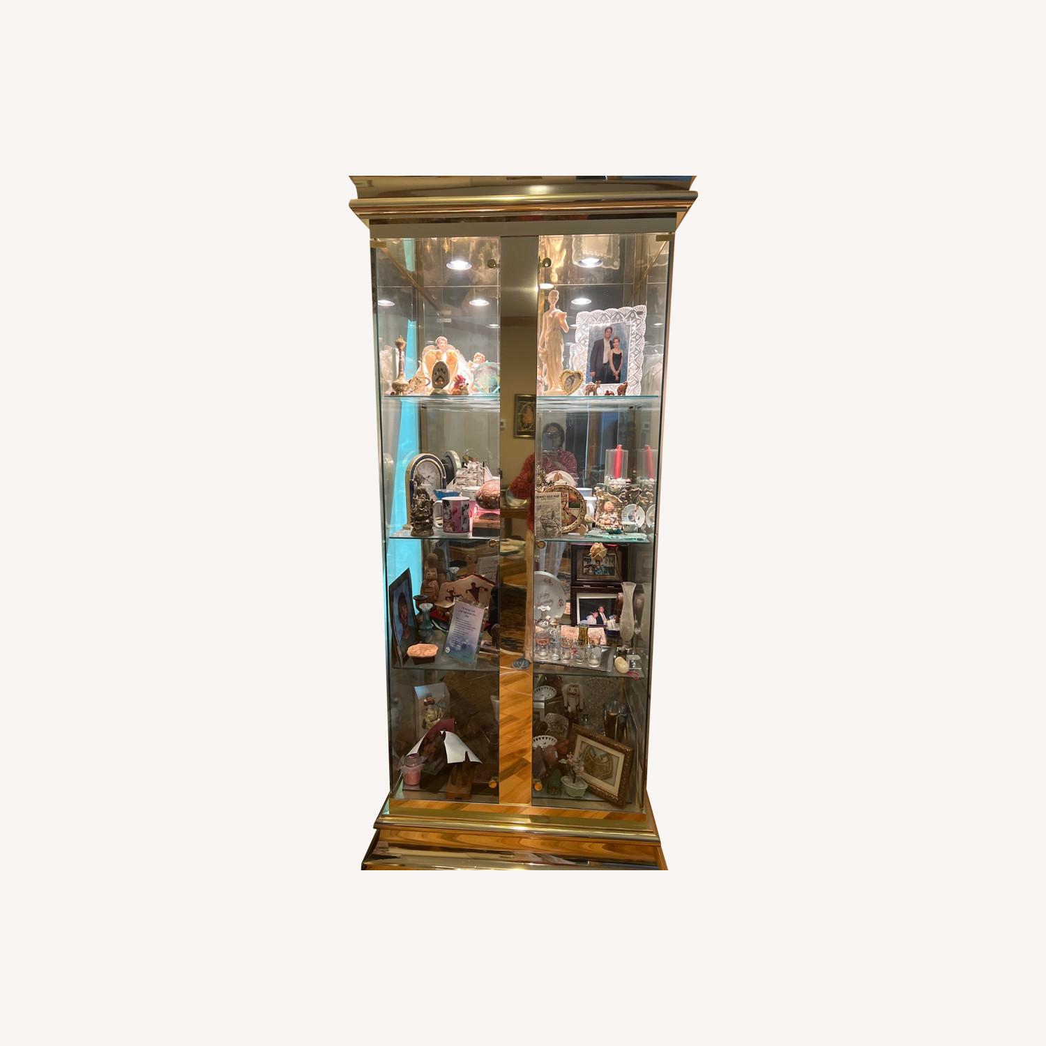 Glass and Golden Wall Unit - image-0