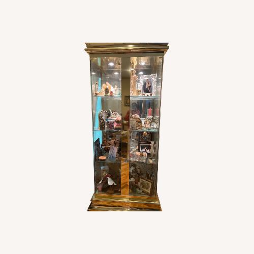 Used Glass and Golden Wall Unit for sale on AptDeco