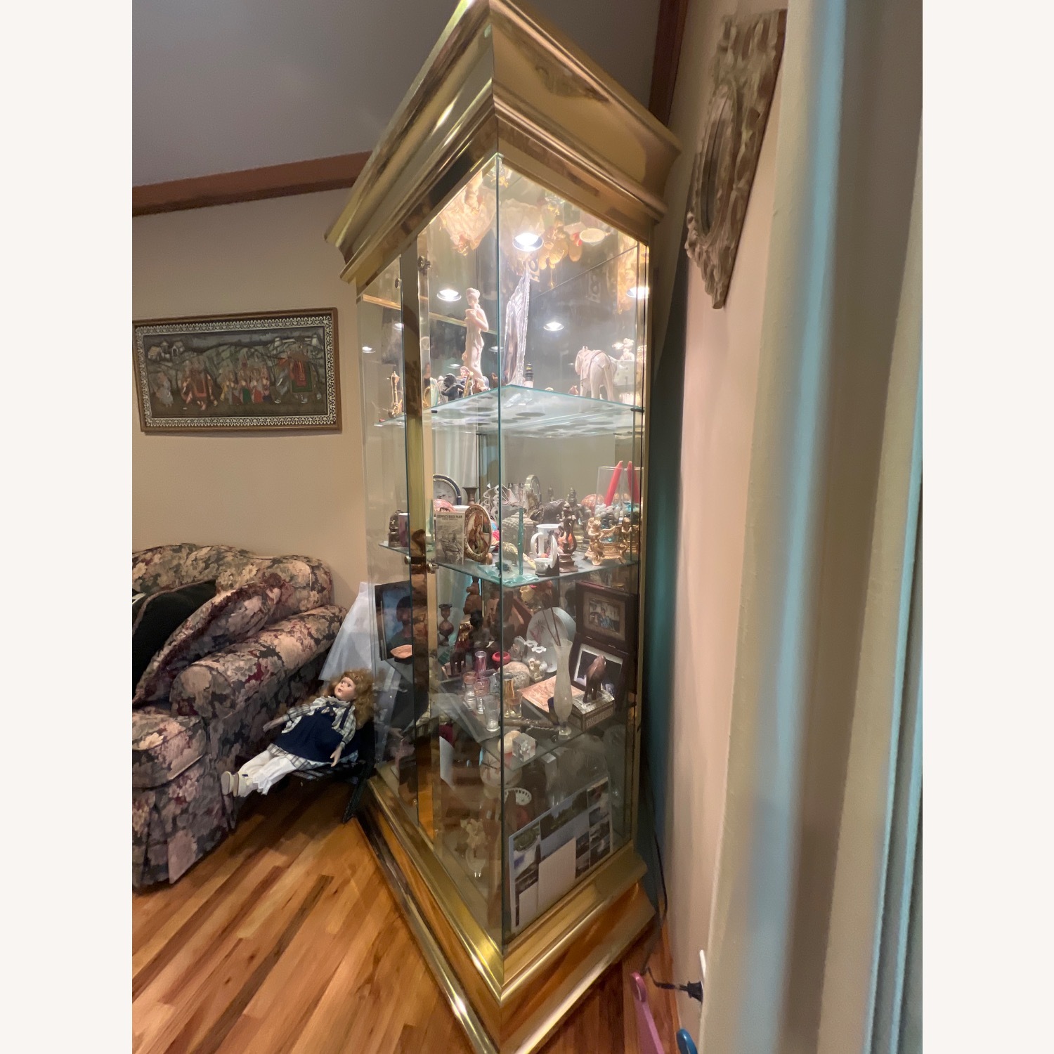 Glass and Golden Wall Unit - image-3