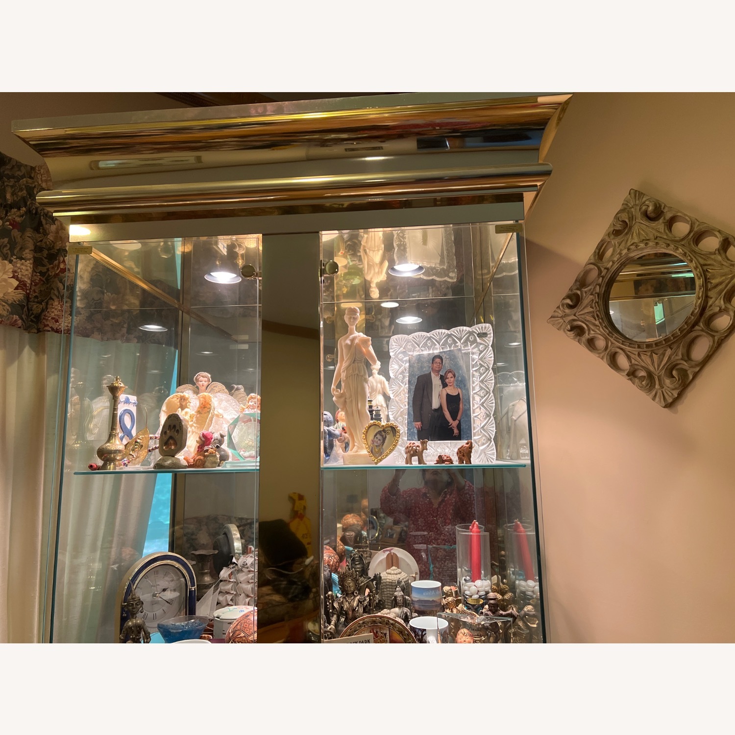 Glass and Golden Wall Unit - image-2