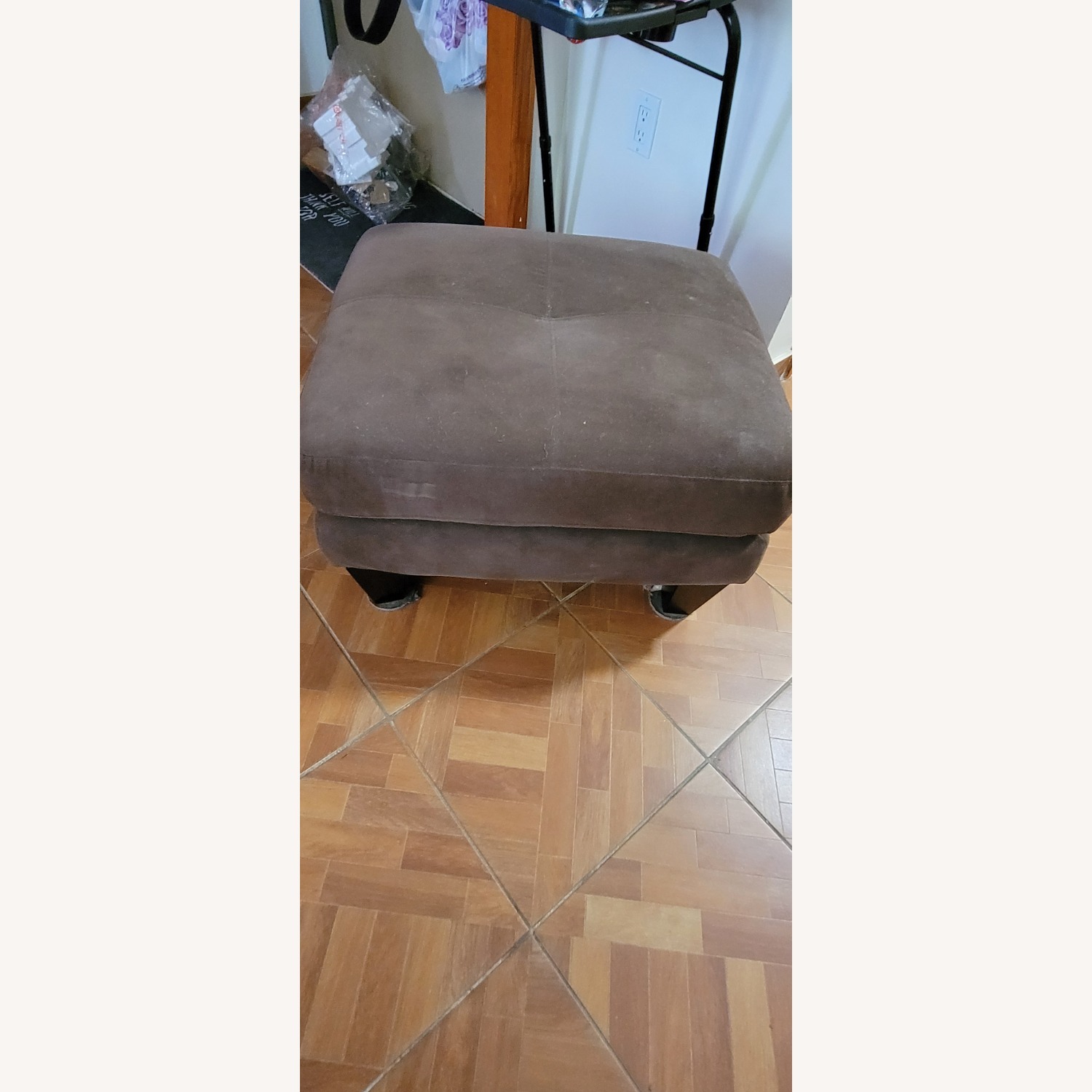 Jennifer Convertibles Dark Brown Ottoman - image-1