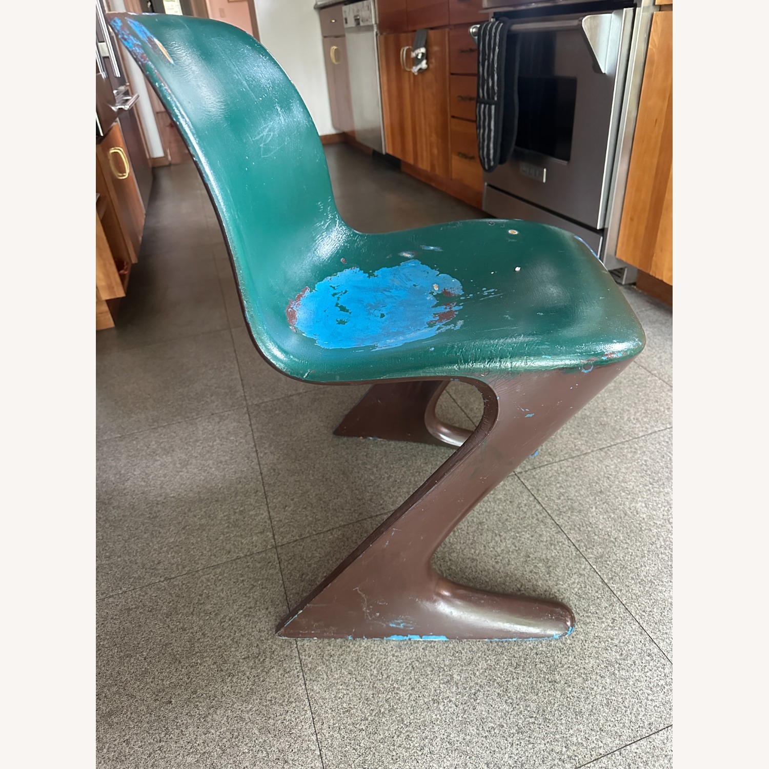 Vintage Ernst Moeckl Green Kangaroo Chair - image-9