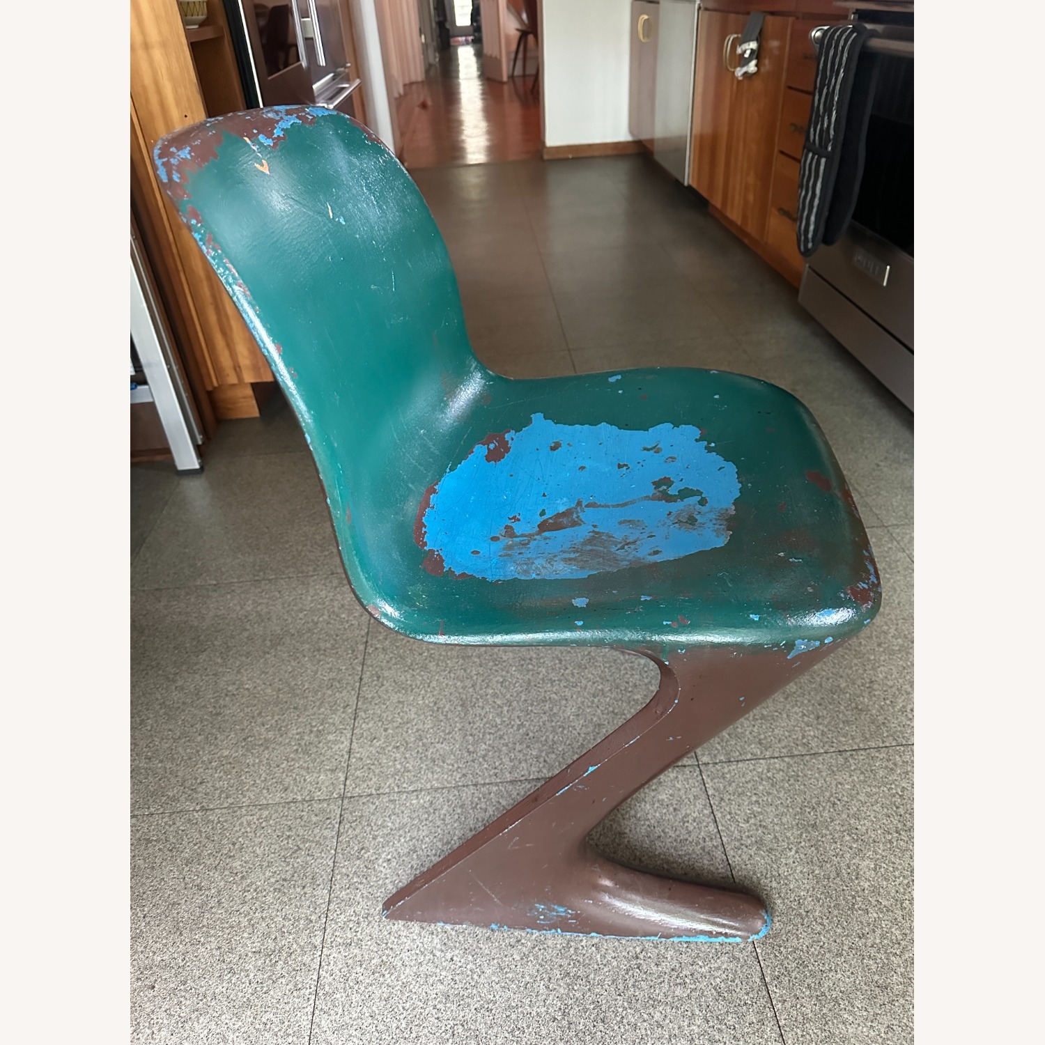 Vintage Ernst Moeckl Green Kangaroo Chair - image-4