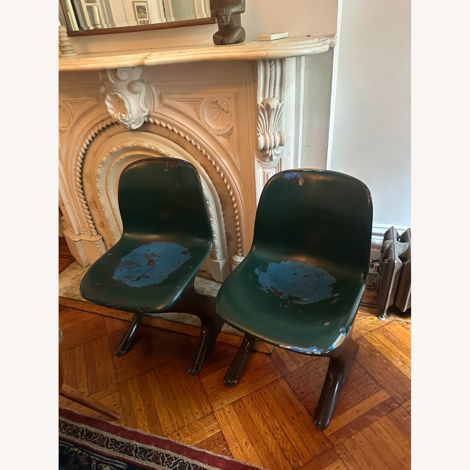 Vintage Ernst Moeckl Green Kangaroo Chair - image-1