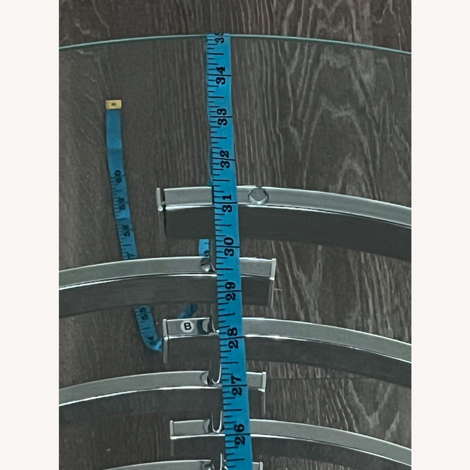 Glass Metal Silver Coffee Table - image-4