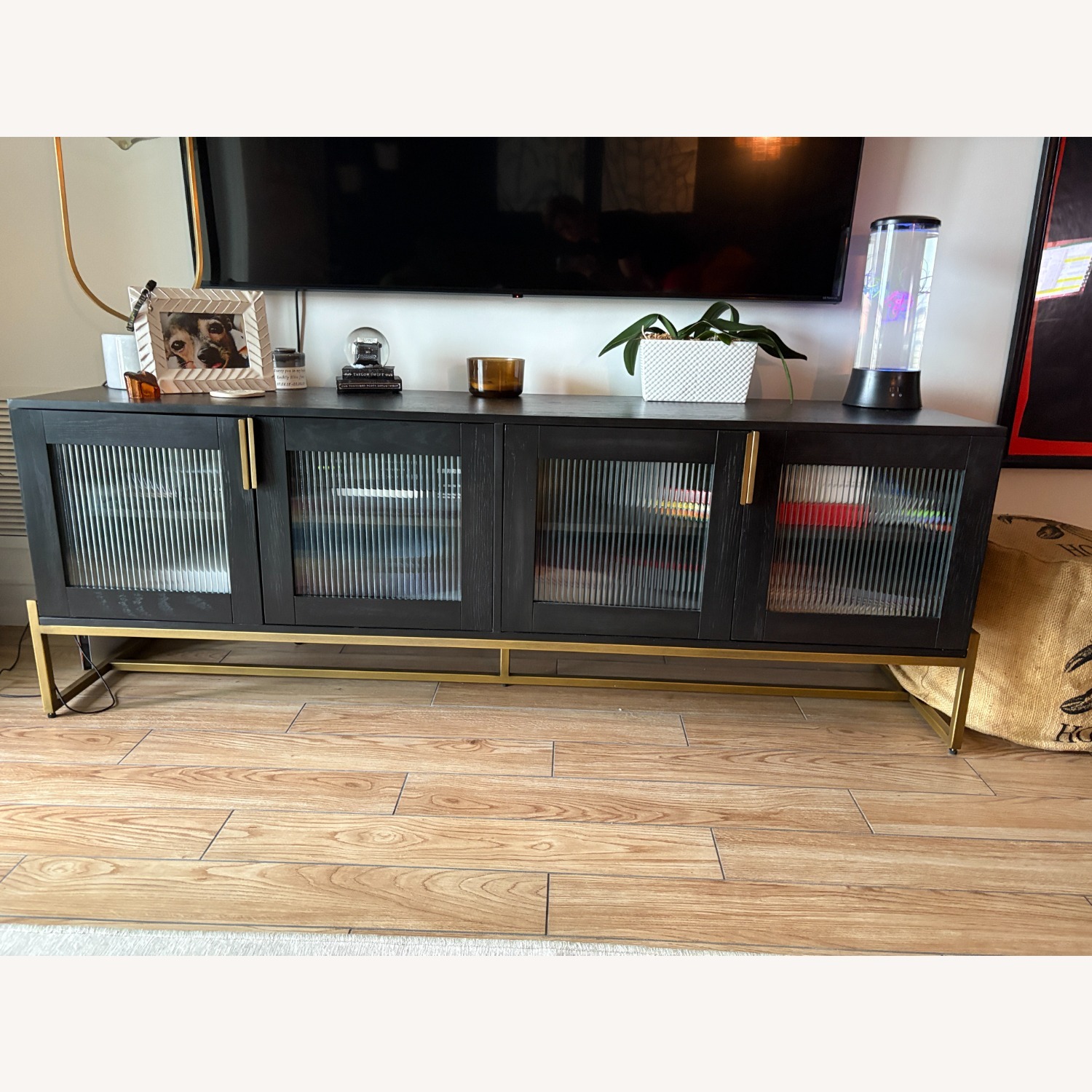 Article Oscuro 73" Media Cabinet Black and Bronze - image-2