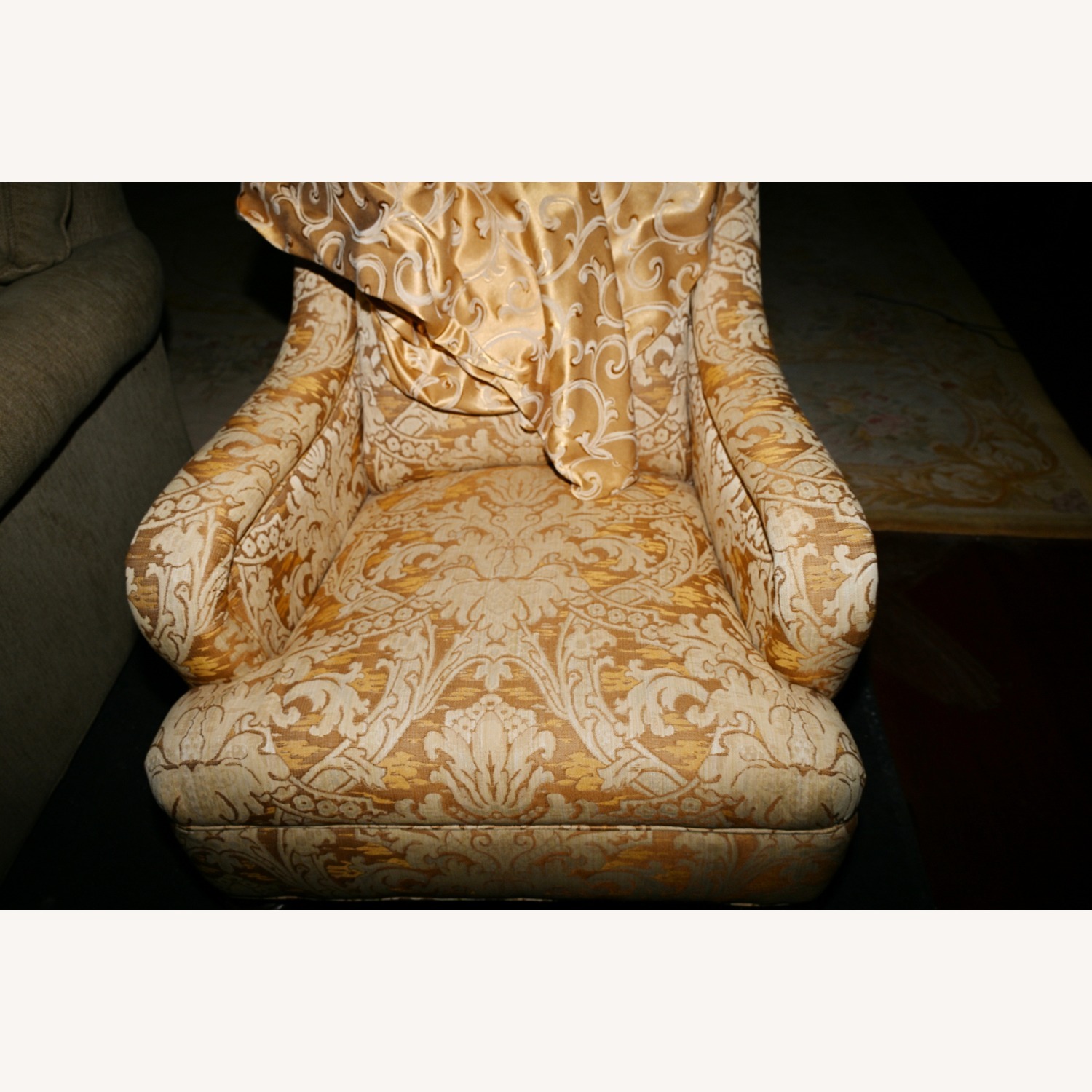 Lounge Chair & Ottoman - Gold by Century Furniture - image-3
