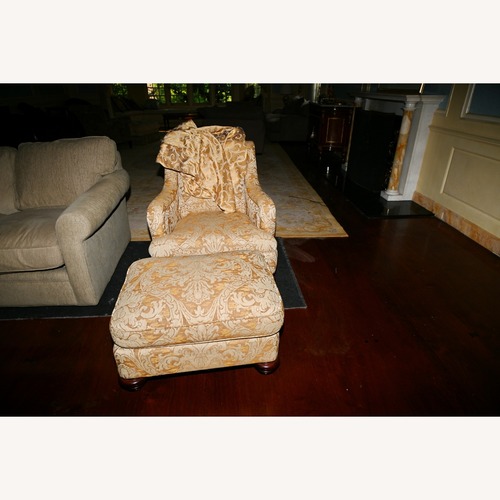 Used Lounge Chair & Ottoman - Gold by Century Furniture for sale on AptDeco