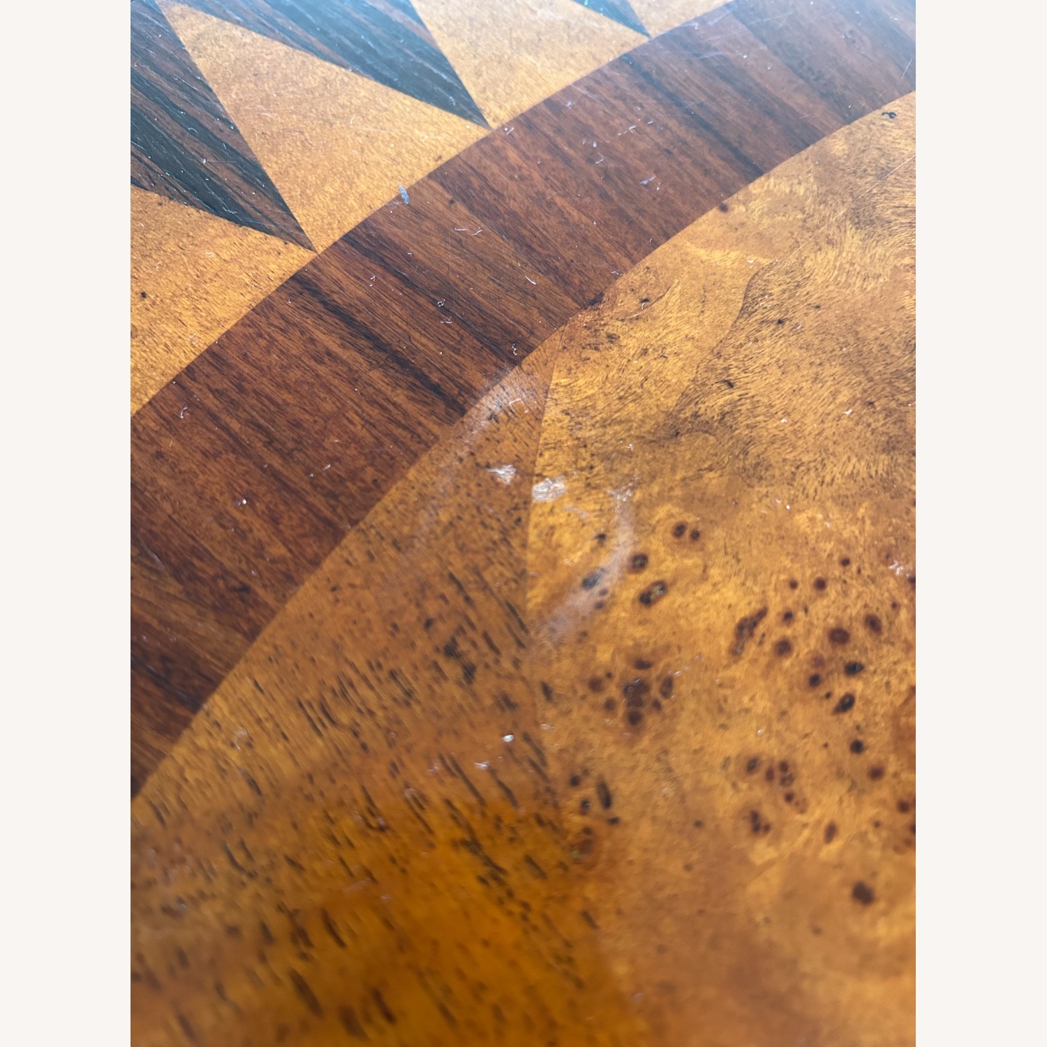Theodore Alexander 36" Round Wood Inlay Side Table - image-1