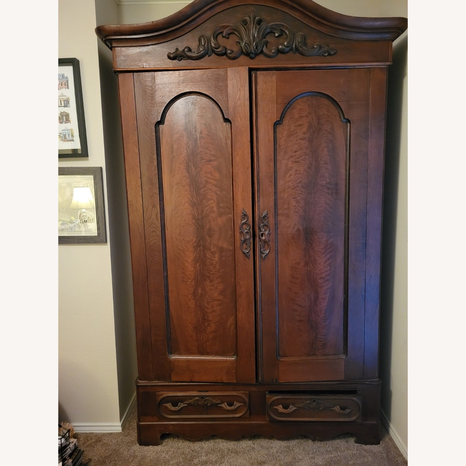 Late 1800 knockdown Armoire - image-1