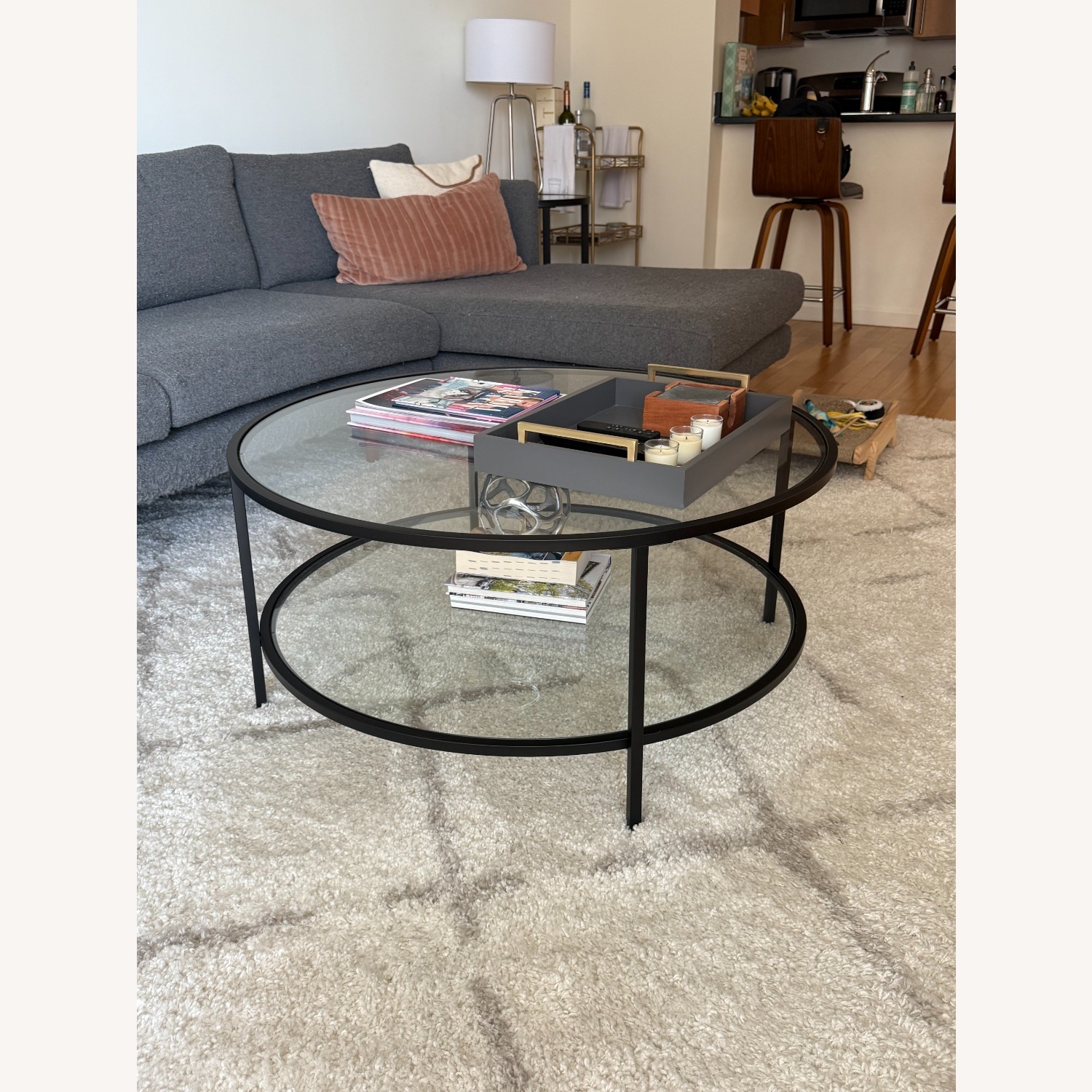 Linda Blackened Bronze Round Coffee Table - image-3