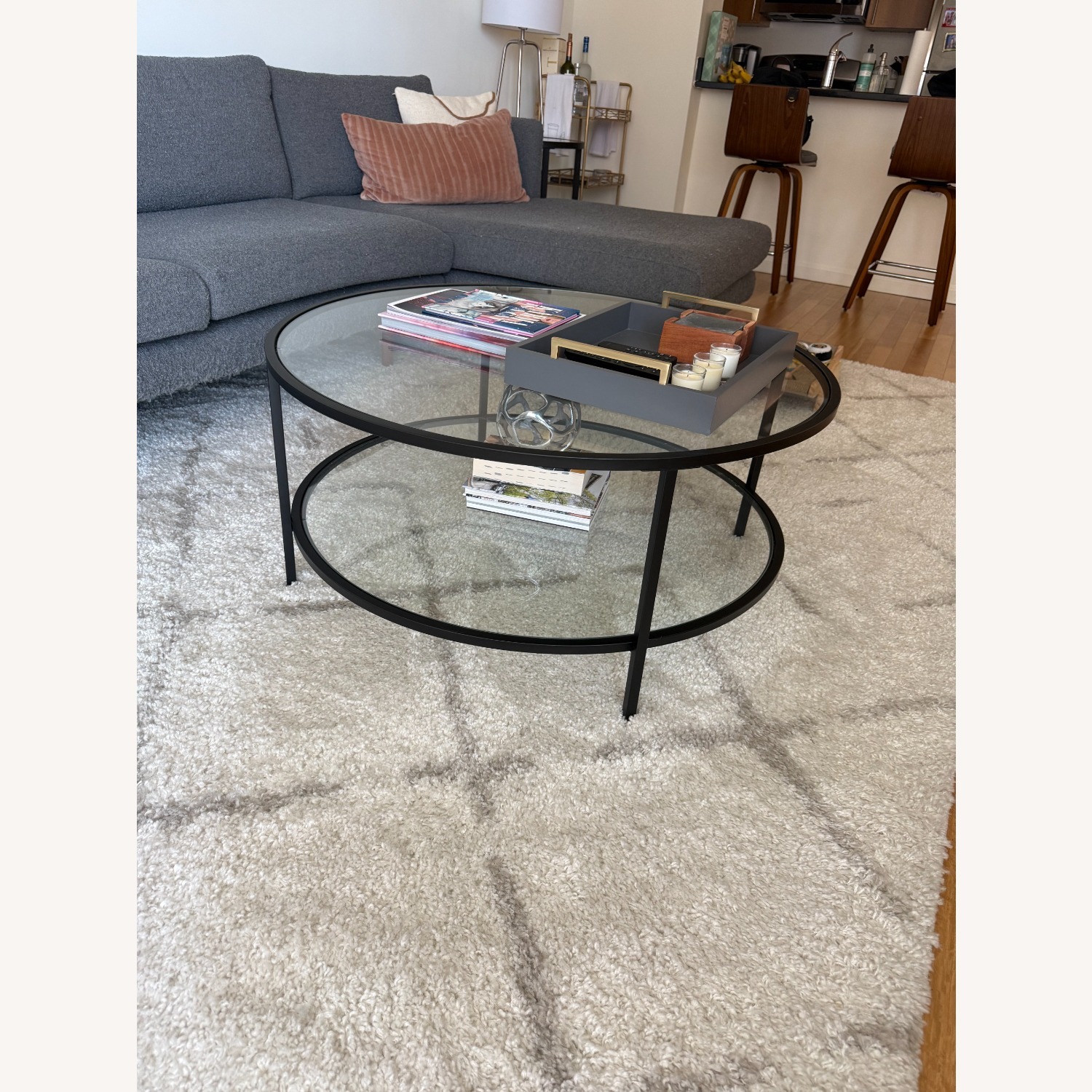 Linda Blackened Bronze Round Coffee Table - image-2