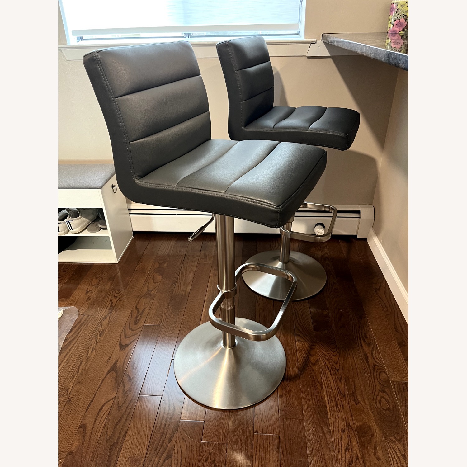 Zuri Lush Gray Bar Stools (Set of 2) - image-2