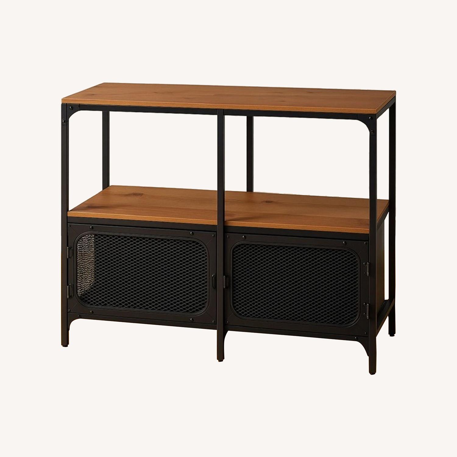 IKEA FJALLBO Wood and Metal Shelving Unit  - image-0