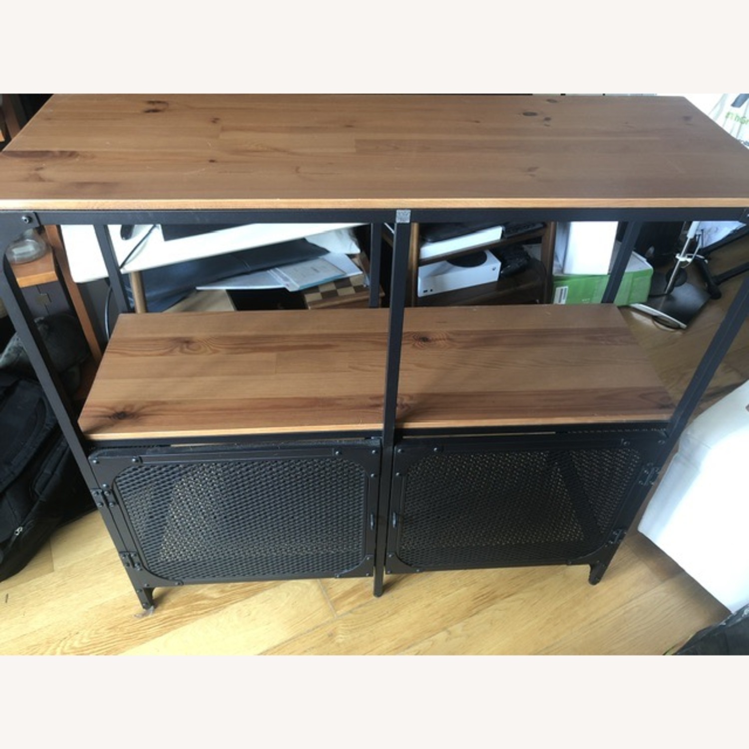 IKEA FJALLBO Wood and Metal Shelving Unit  - image-4