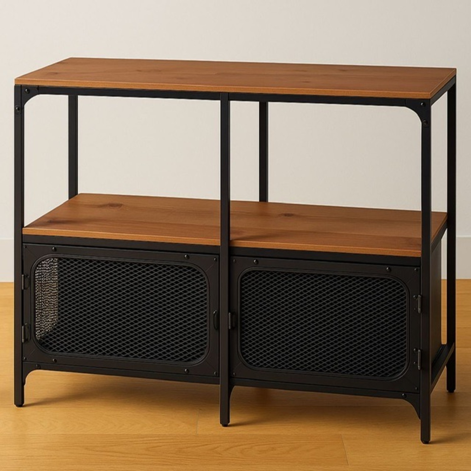 IKEA FJALLBO Wood and Metal Shelving Unit  - image-1