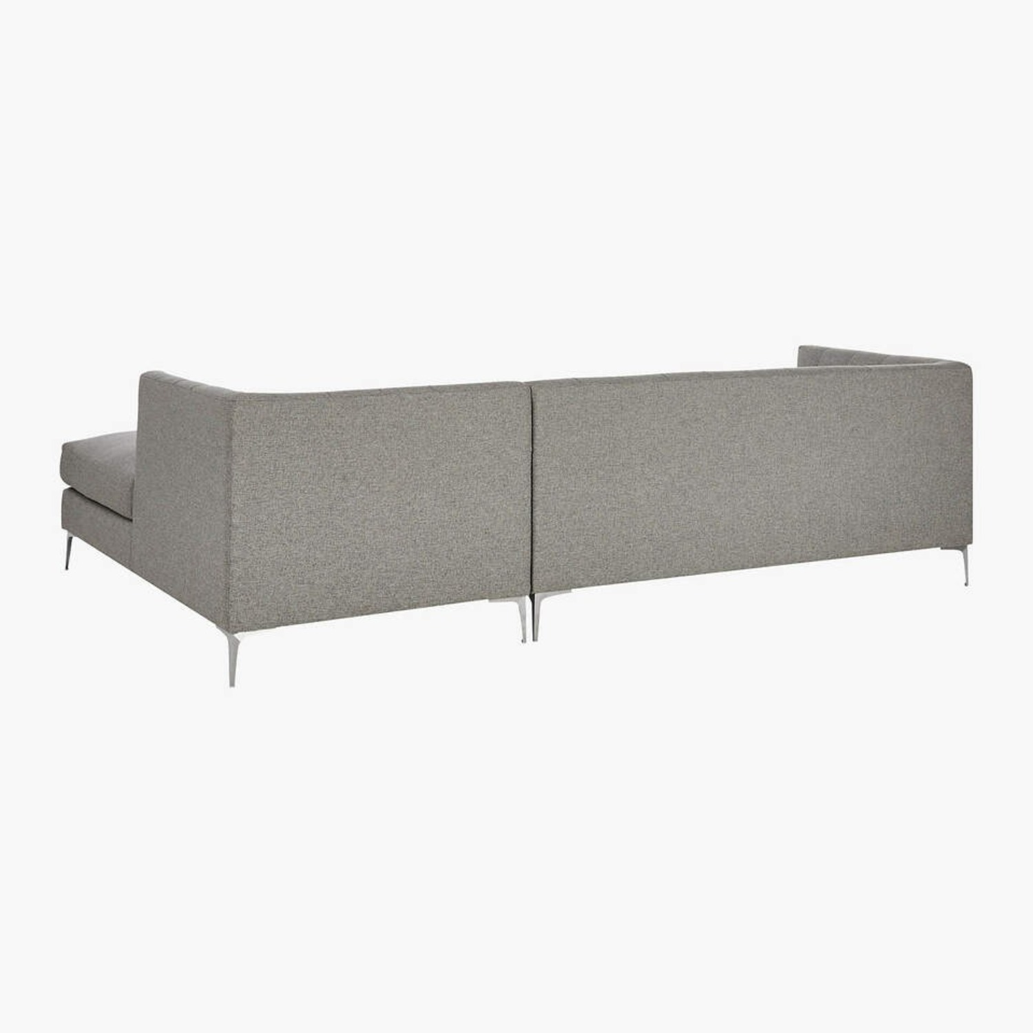 CB2 Holden Tufted Gray Chaise Sectional Sofa - image-2