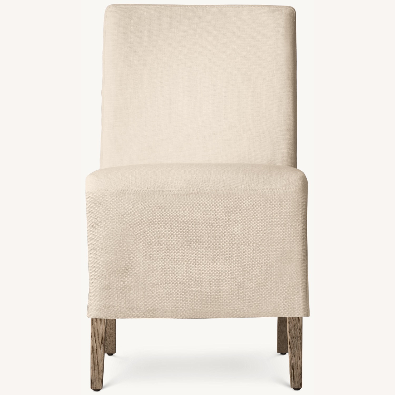 Restoration Hardware White Slip Covered Chairs - image-0