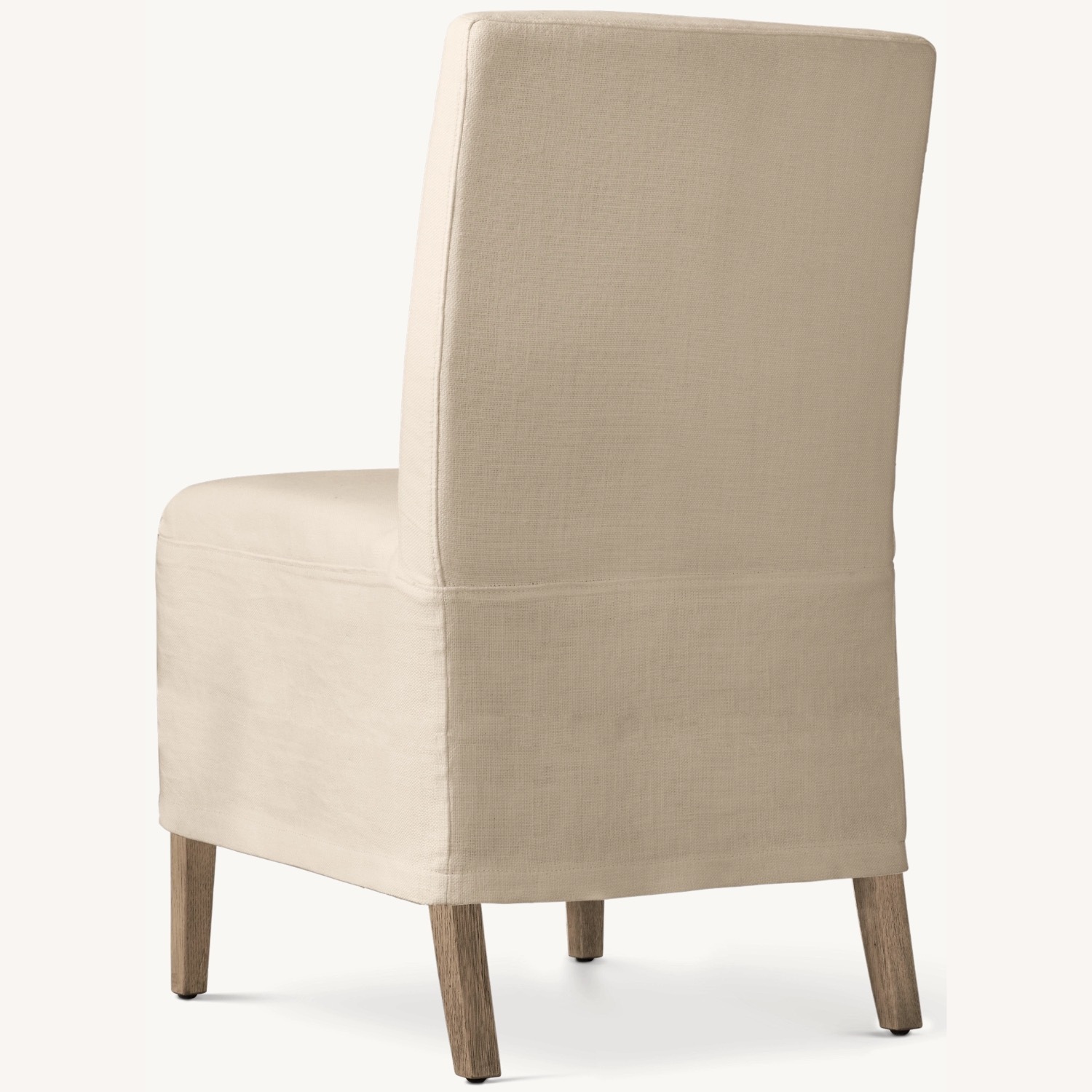 Restoration Hardware White Slip Covered Chairs - image-3