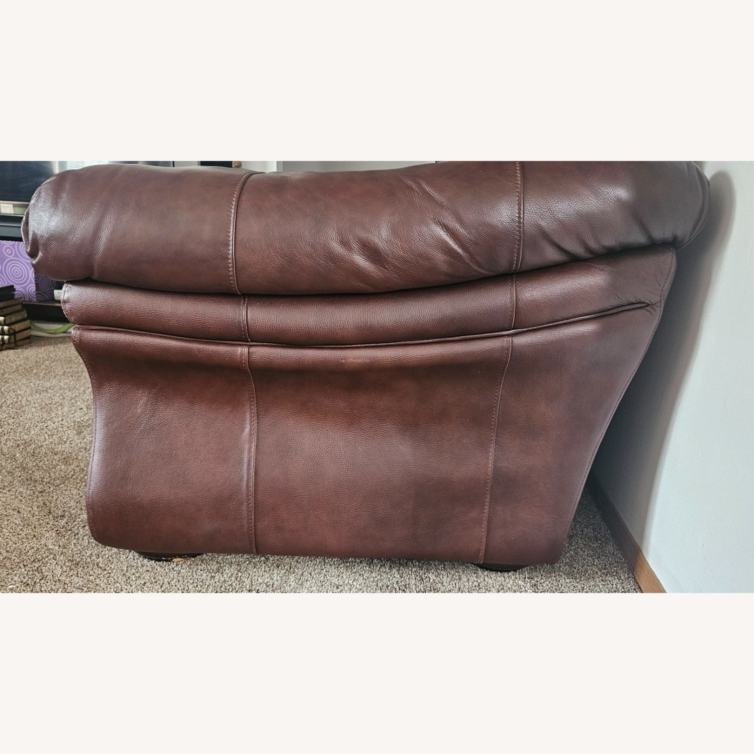 Jensen Plush Leather Loveseat - image-2