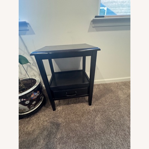 Used Pier 1 Imports Anywhere Dark Brown Side Table for sale on AptDeco