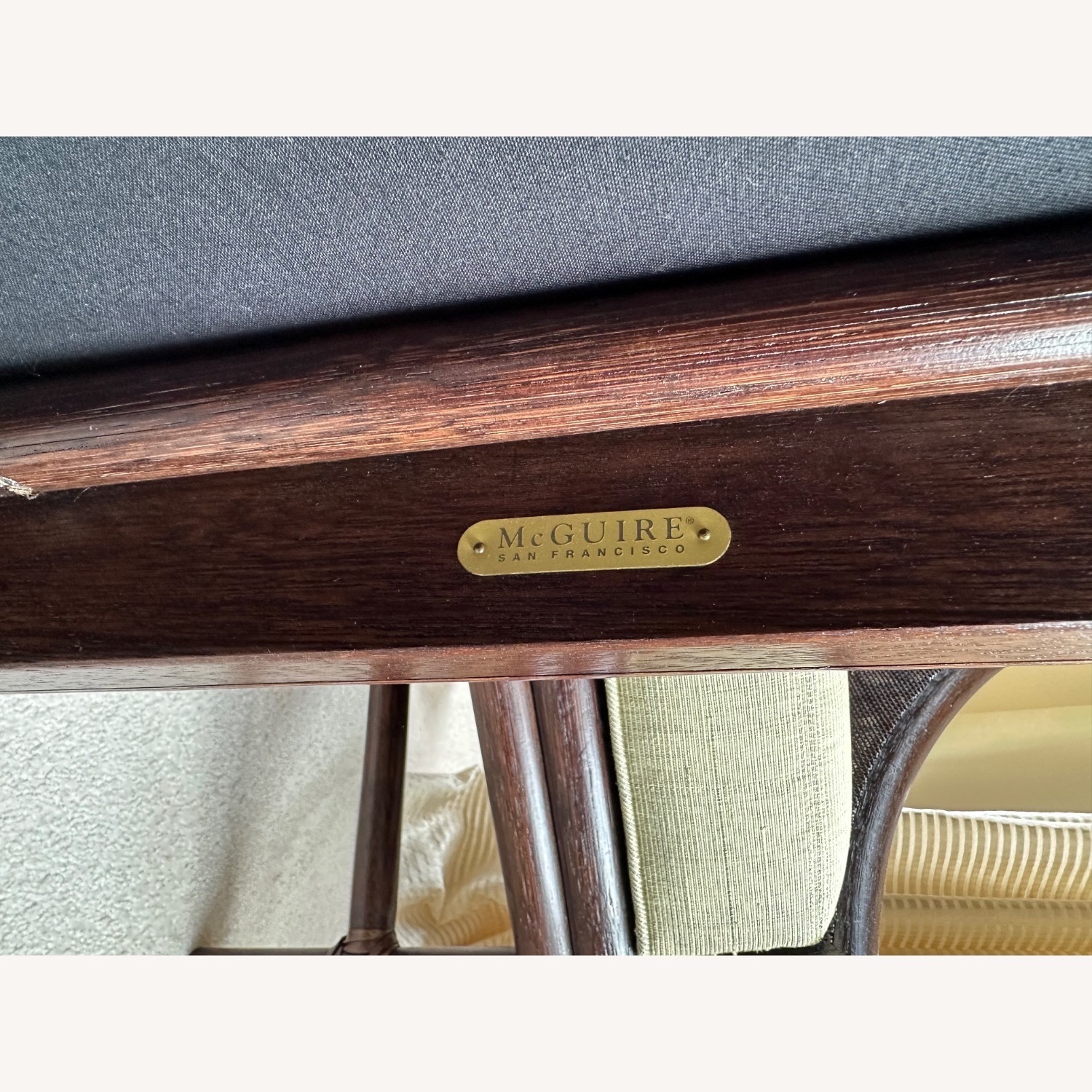 Barbara Barry Caned Rattan Chairs & Ottoman Set - image-10