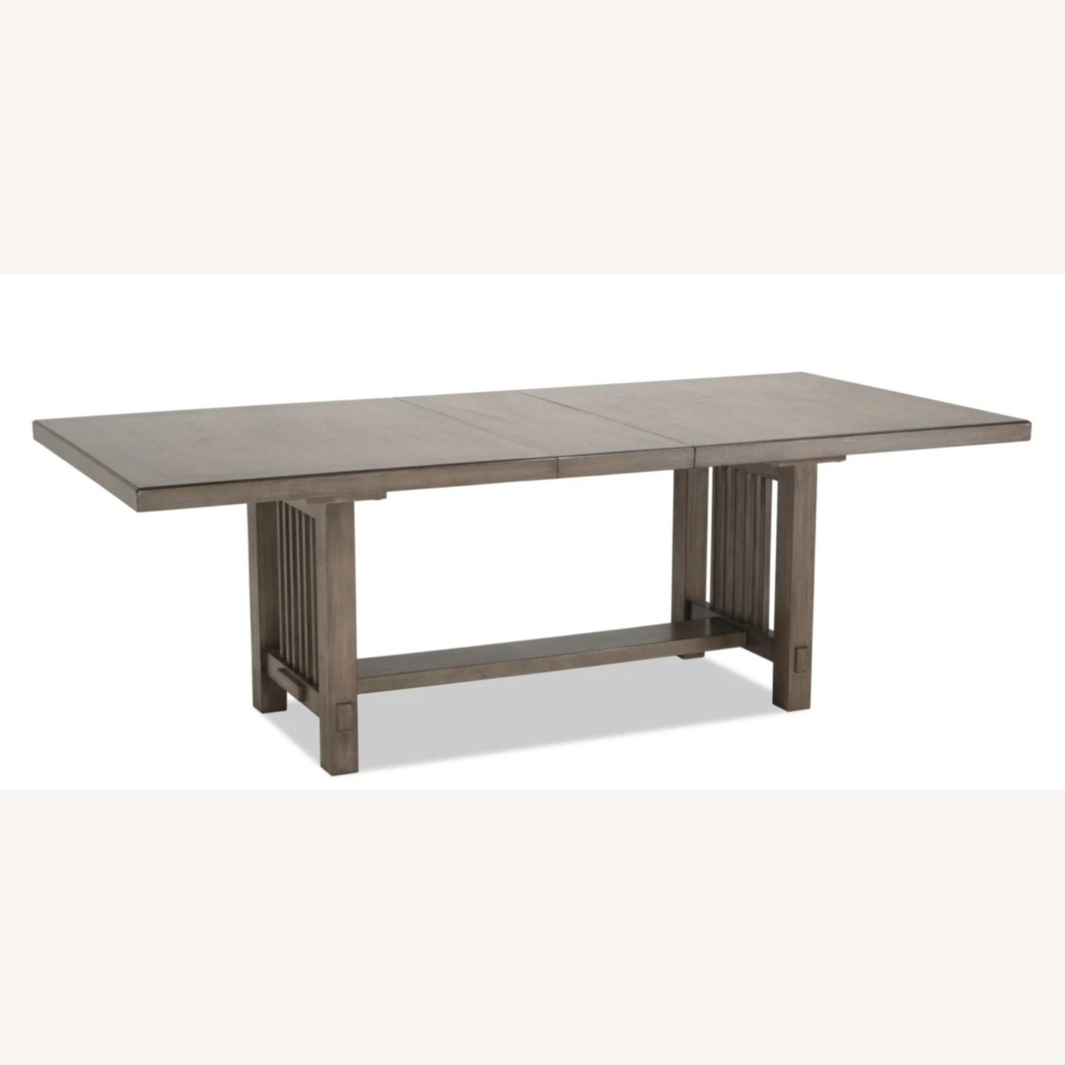 Bob's Furniture Trestle Table Oak - Extendable - image-0