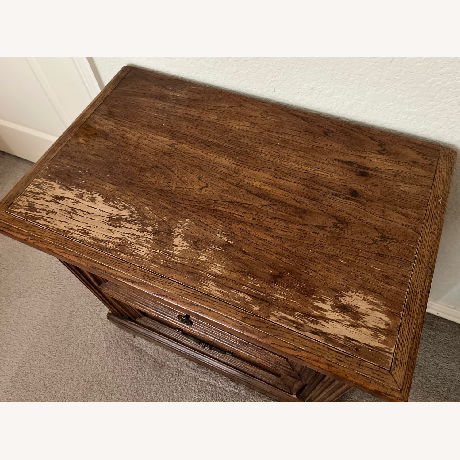 Vintage Wooden Nightstand - image-2