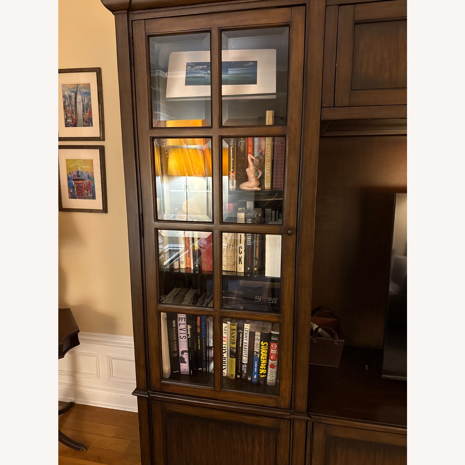 Bernhardt Wood Wall Unit Media and Collectibles  - image-4