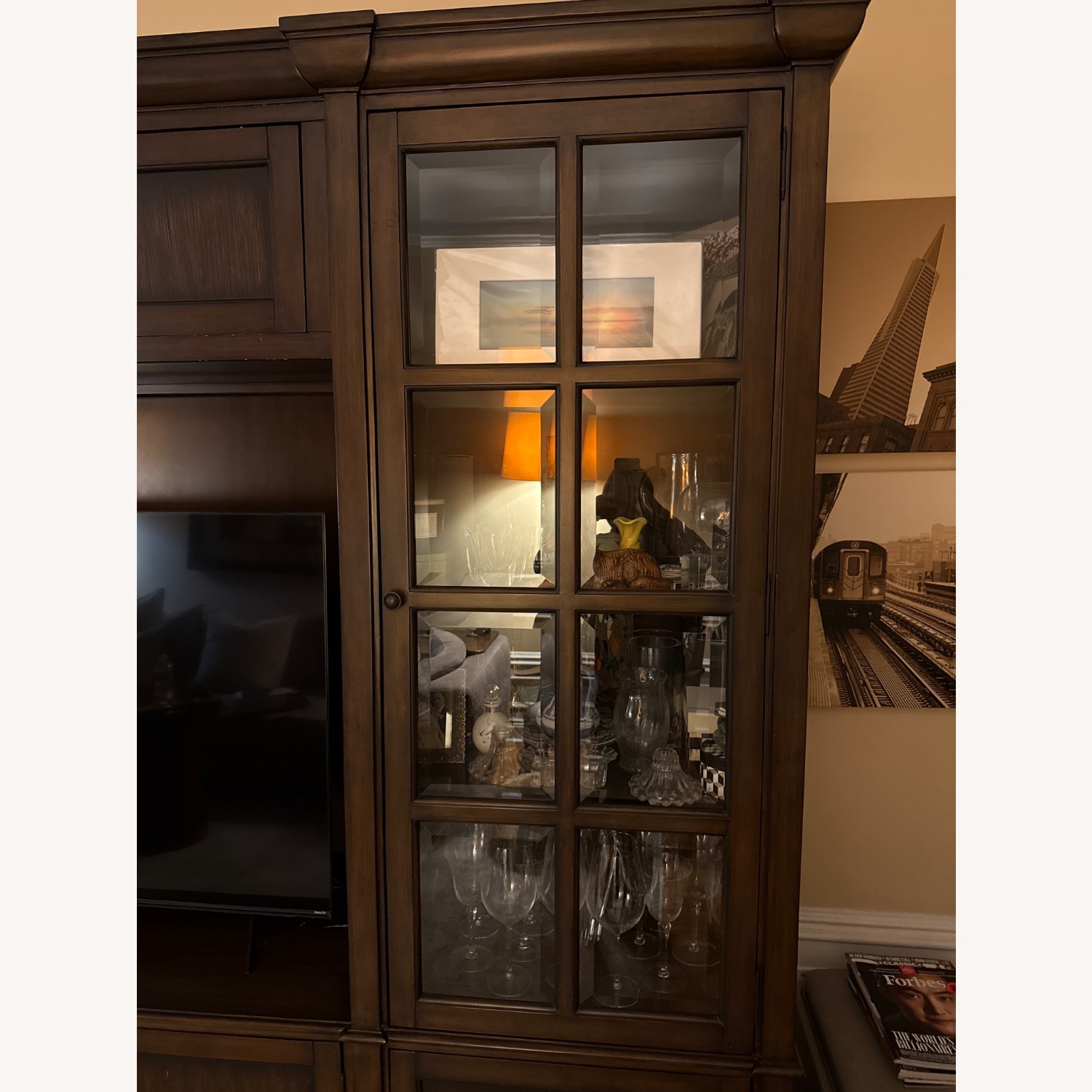 Bernhardt Wood Wall Unit Media and Collectibles  - image-3
