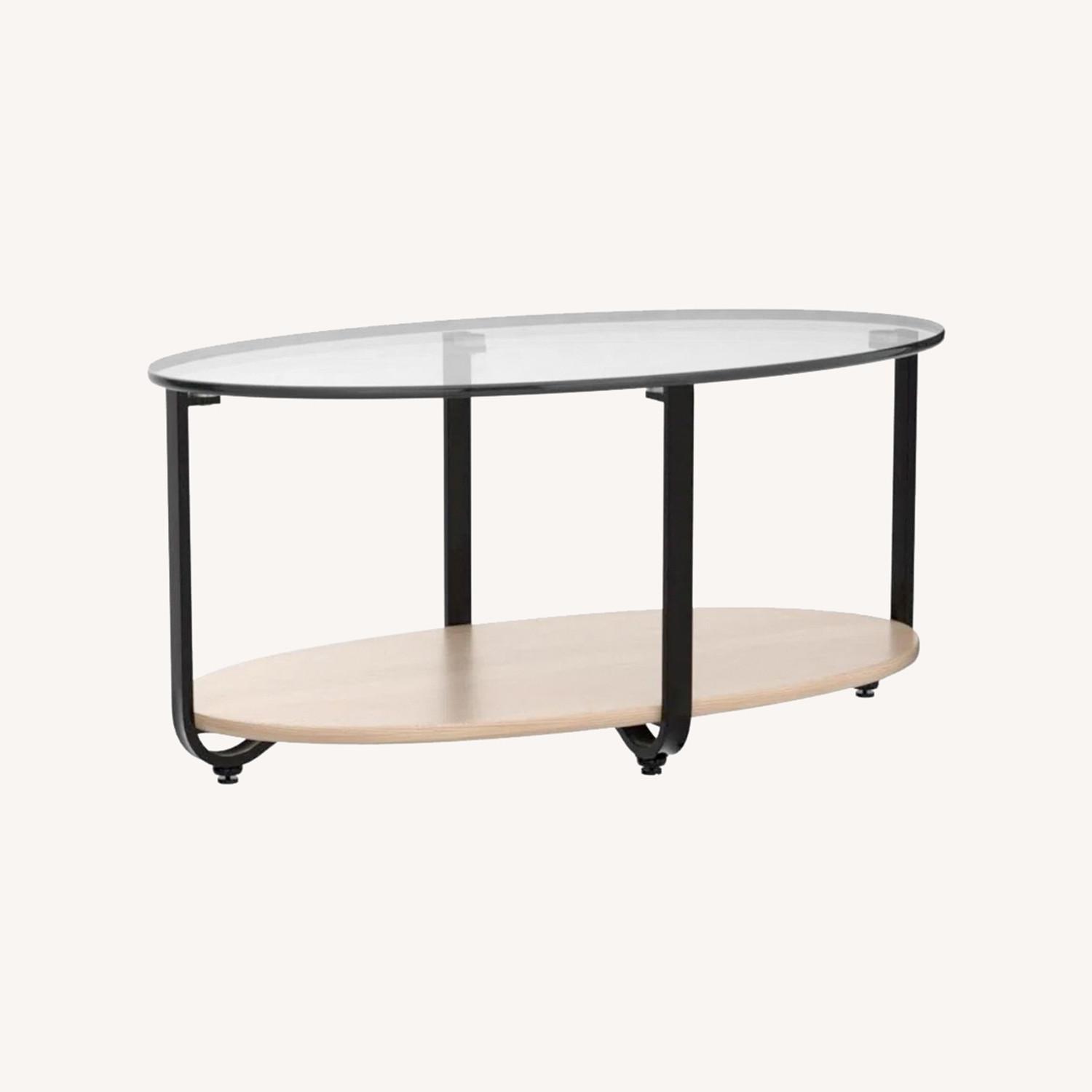 Wayfair Hanshaw Glass Top Coffee Table - image-0